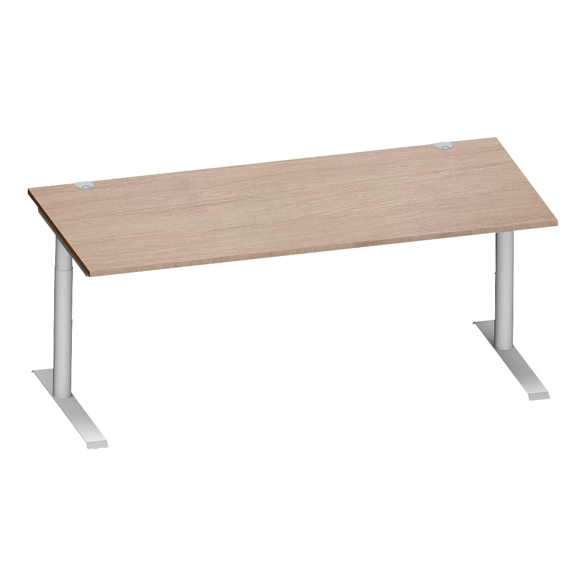 Schäfer Shop Genius MODENA FLEX bureau, 1800 x 800 mm, eiken decor/wit aluminium