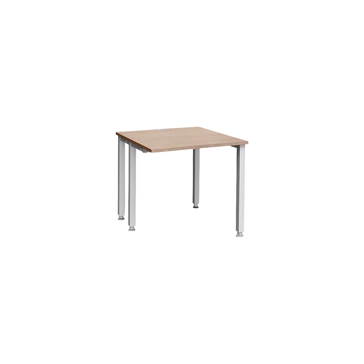Schäfer Shop Genius MODENA FLEX bureau, 4-poots vierkante buis, ingekorte zijpanelen, B 800 mm, eiken decor