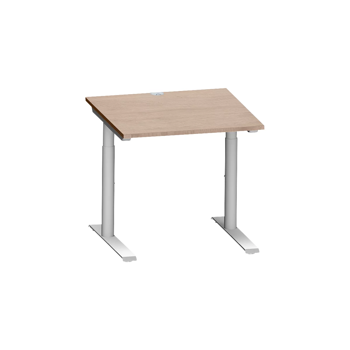 Schäfer Shop Genius MODENA FLEX bureau, 800 x 800 mm, eiken decor/wit aluminium