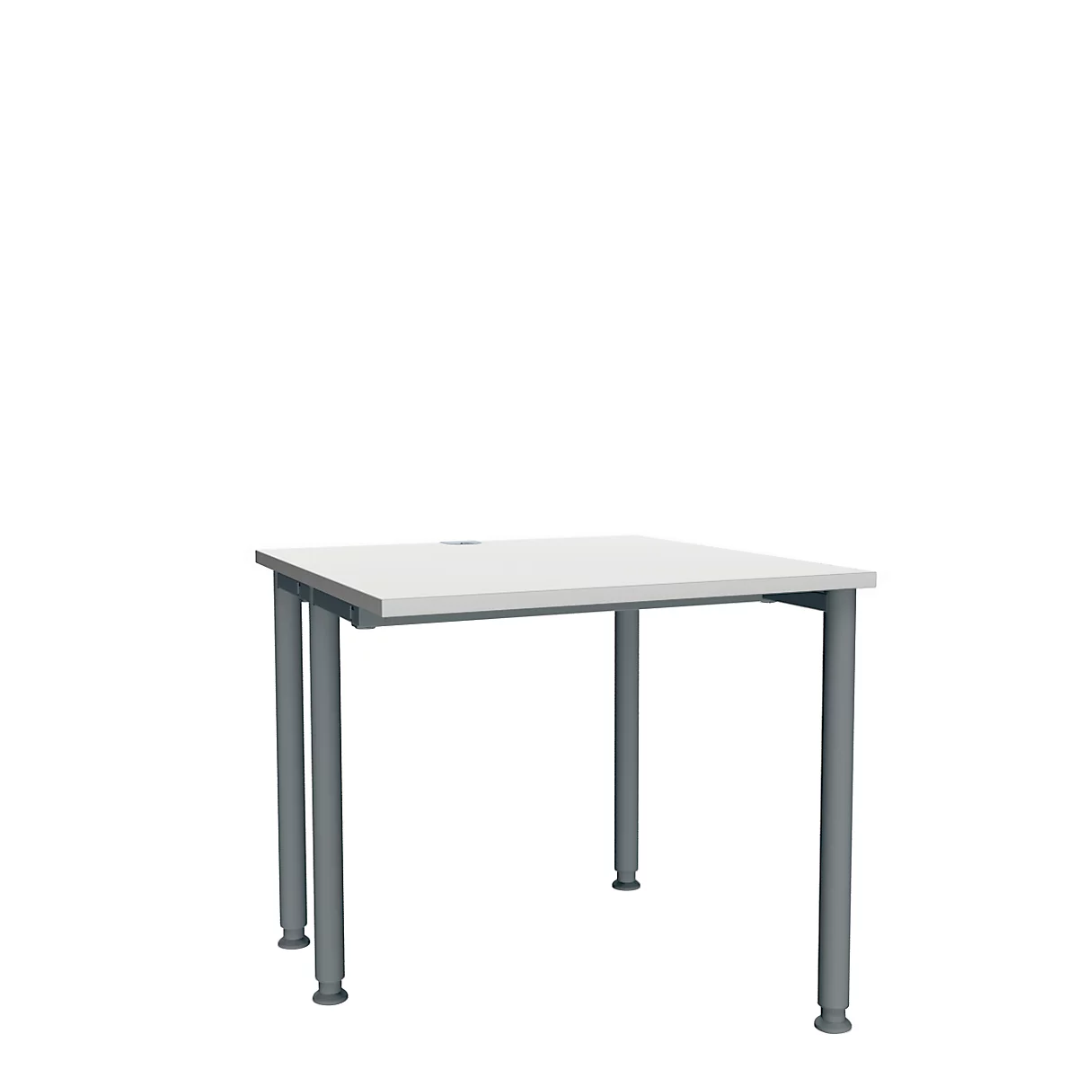 Schäfer Shop Genius MODENA FLEX bureau, breedte 800 mm, aan één zijde ingekort, lichtgrijs/antraciet