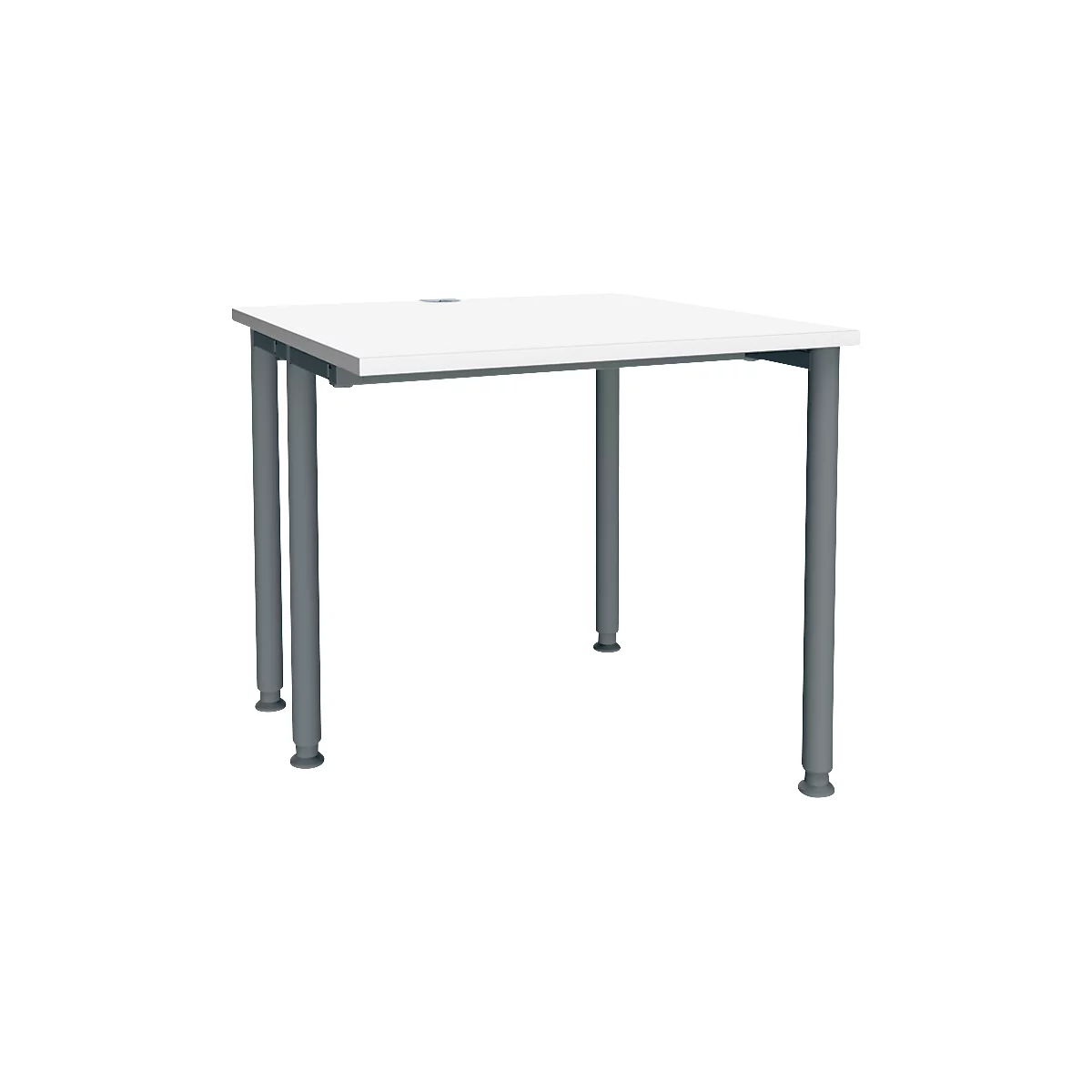 Schäfer Shop Genius MODENA FLEX bureau, breedte 800 mm, aan één zijde ingekort, wit/antraciet