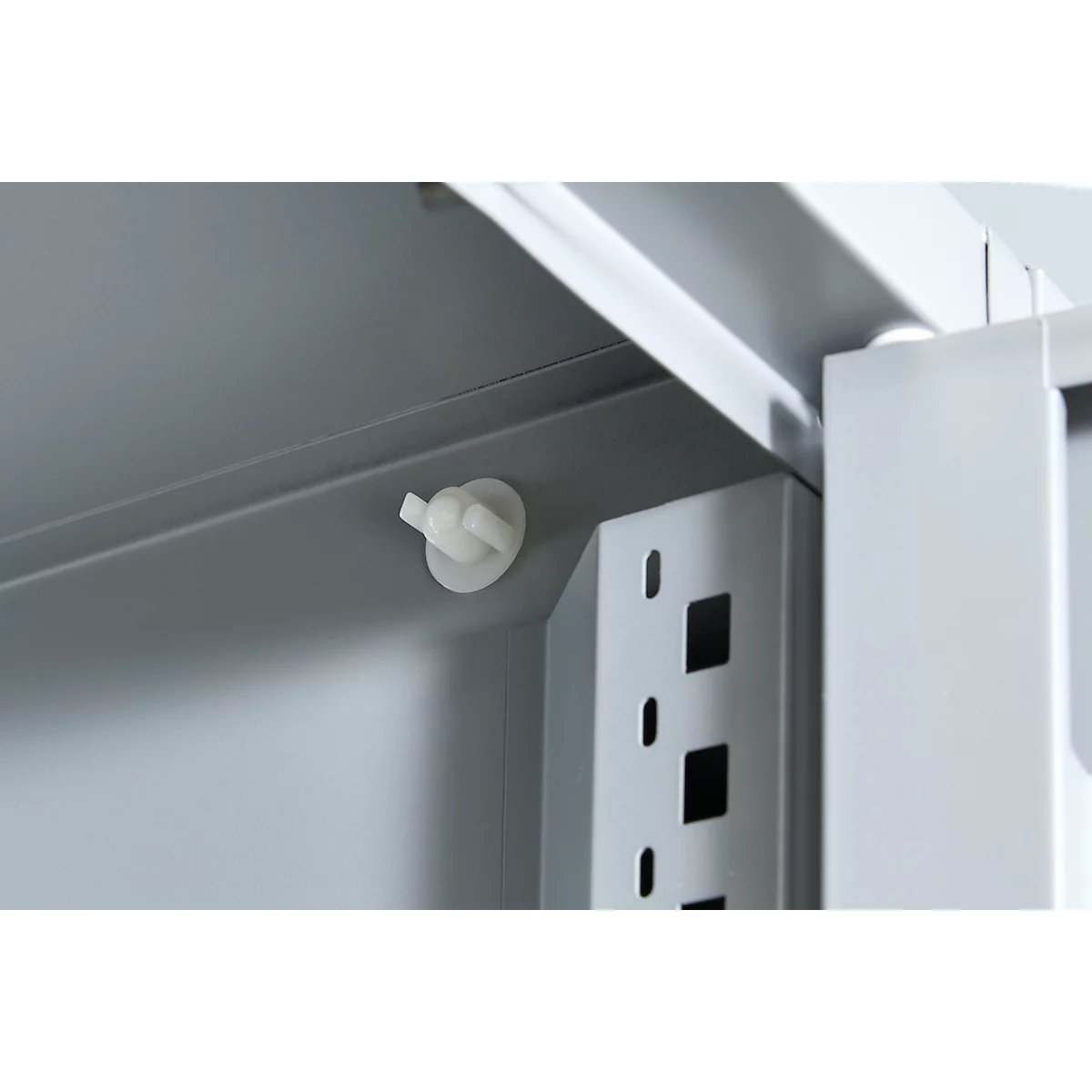 Schäfer Shop Genius multifunctionele kast FS, modulair, afsluitbaar, met of zonder middenpaneel, D 520 x H 1950 mm, lichtgrijs