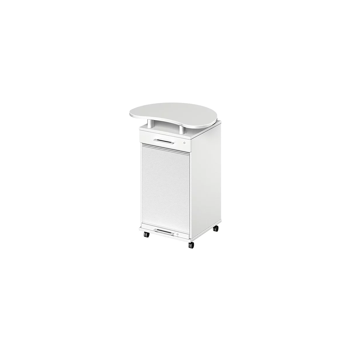 Schäfer Shop Genius Multifunctionele wagen TETRIS WOOD, B 822 x D 580 x H 1118 mm, wit