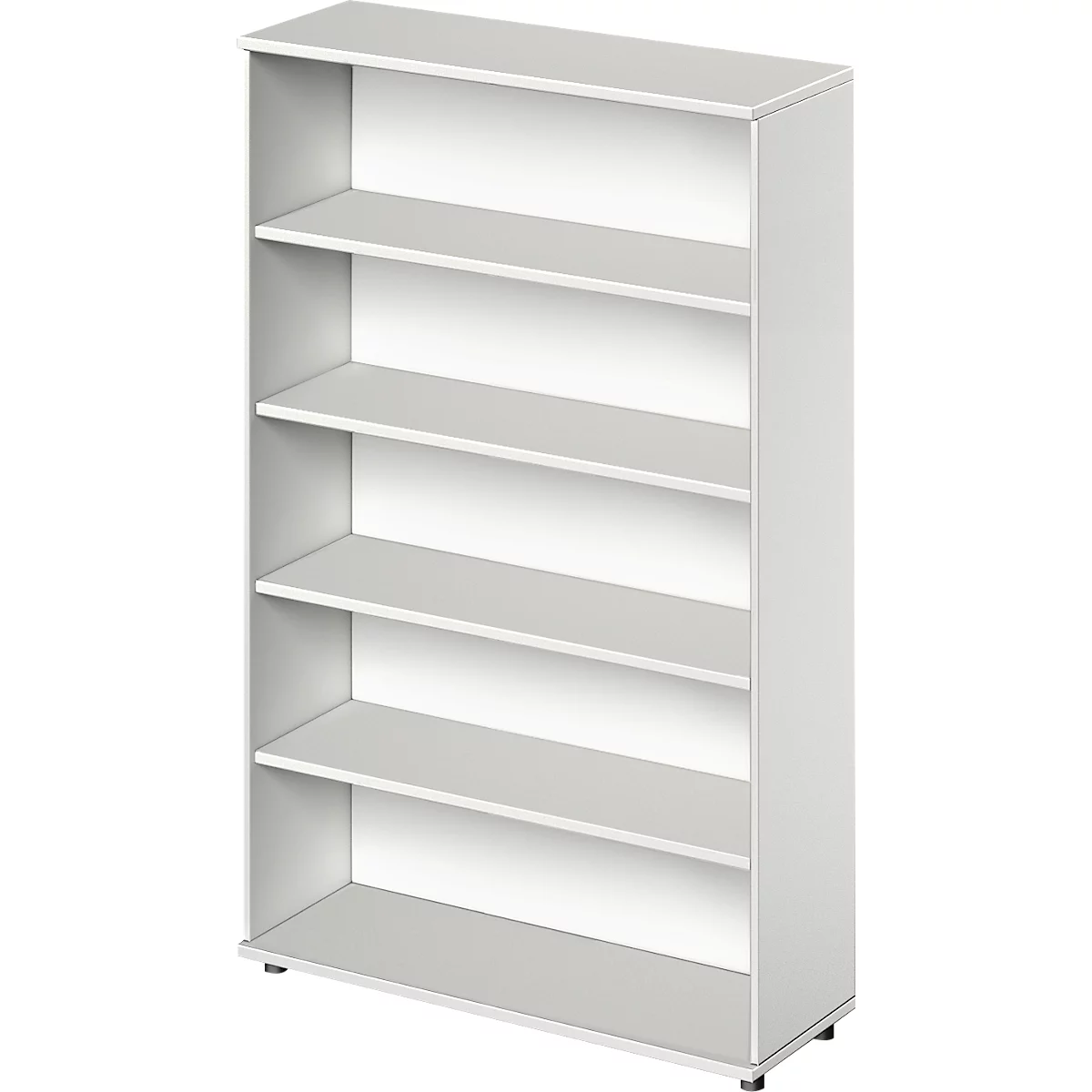 Schäfer Shop Genius open kast TETRIS WOOD, 5 OH, hoogte incl. glijders, B 1000 mm, lichtgrijs 
