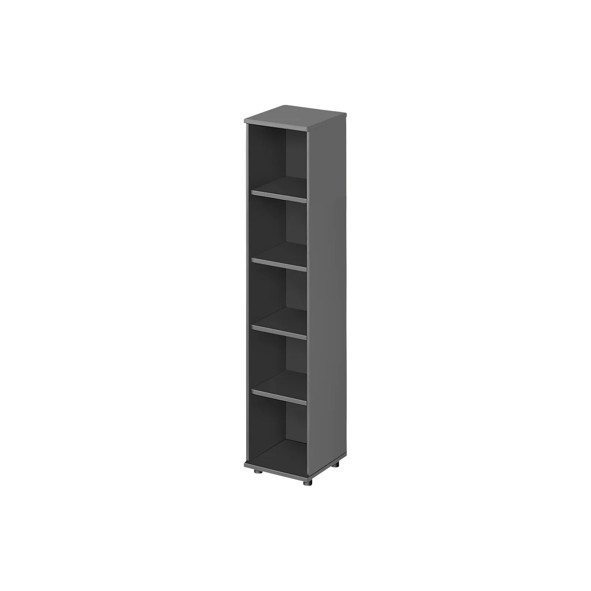 Schäfer Shop Genius open kast TETRIS WOOD, 5 OH, hoogte incl. glijders, B 400 mm, grafiet