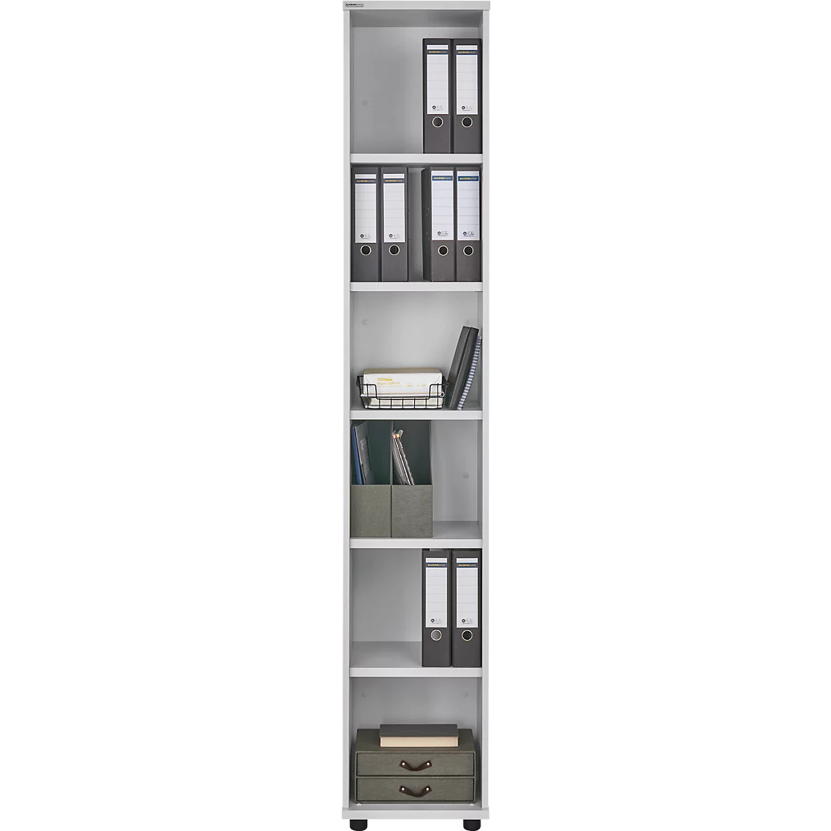 Schäfer Shop Genius open kast TETRIS WOOD, 6 OH, hoogte incl. glijders, B 400 mm, lichtgrijs