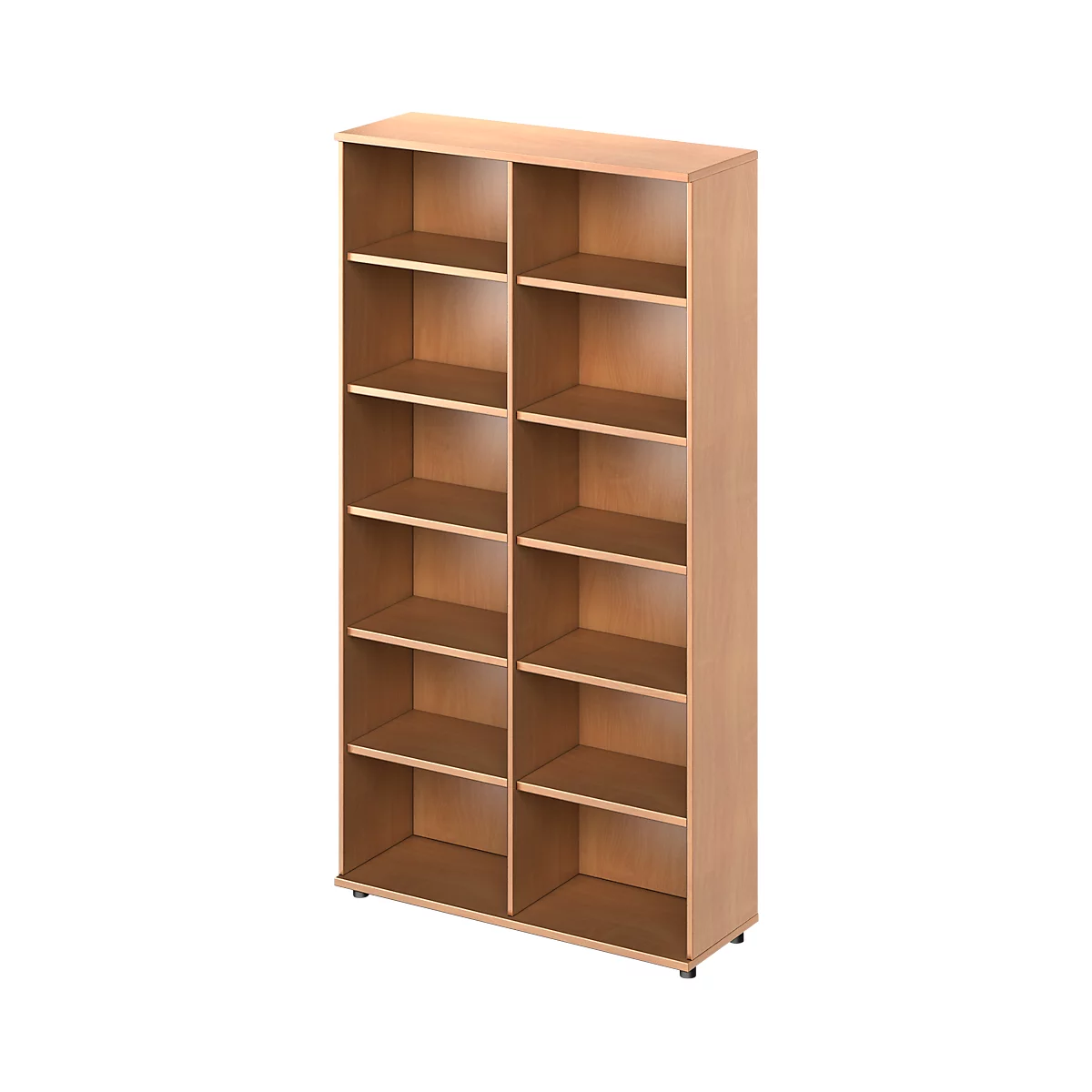 Schäfer Shop Genius open kast TETRIS WOOD, 6 OH, hoogte incl. glijders, tussenschot, B 1200 mm, beuken afwerking