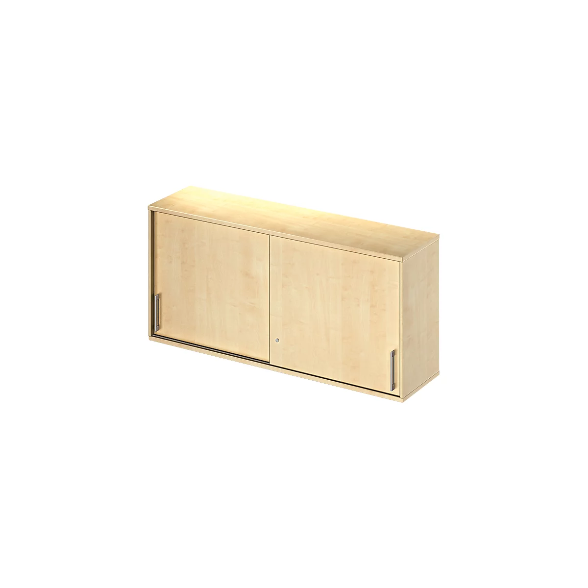 Schäfer Shop Genius Opzetkast met schuifdeuren TETRIS WOOD, 2 ordnerhoogten, B 1600 mm, hoogte incl. glijders, esdoornpatroon