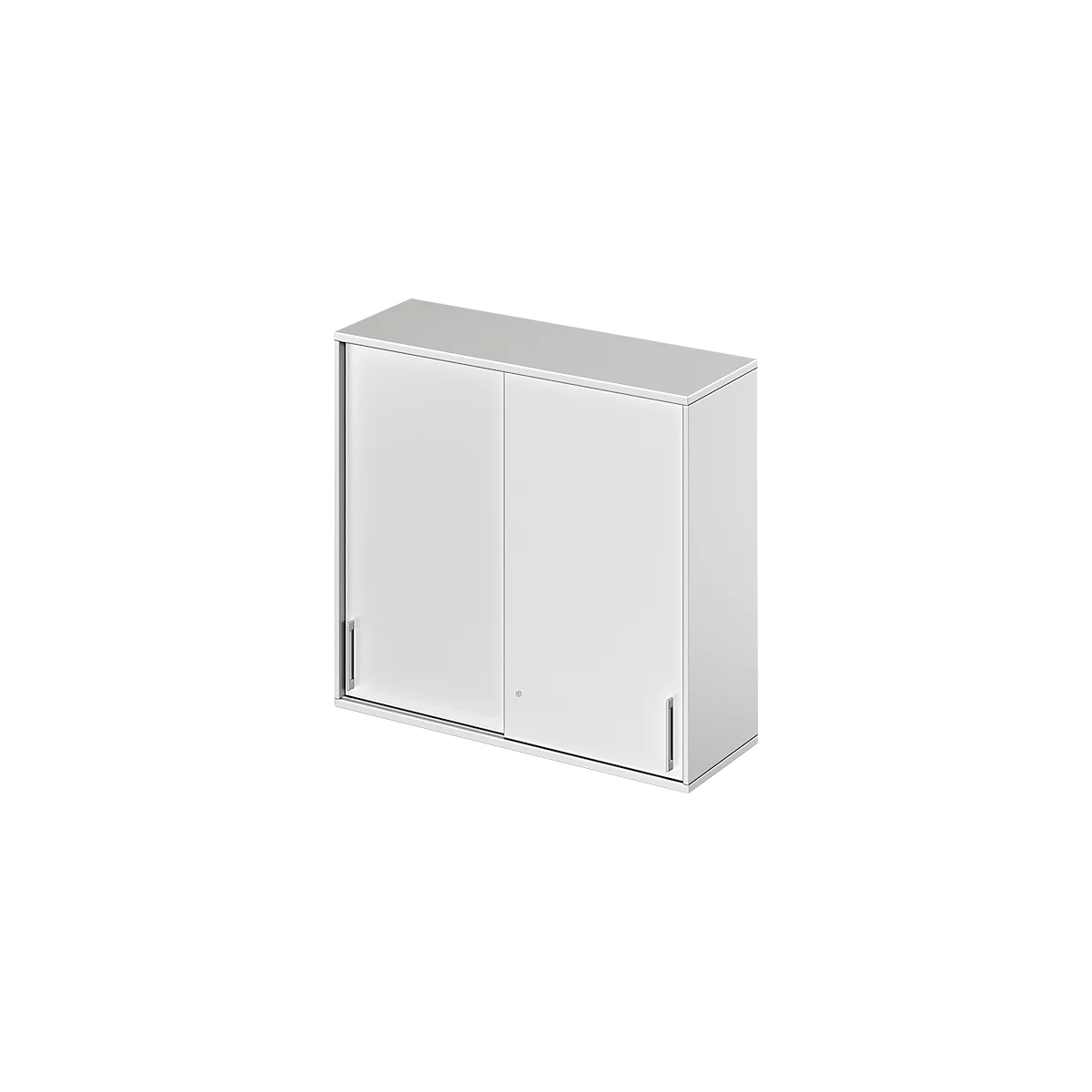 Schäfer Shop Genius Opzetkast met schuifdeuren TETRIS WOOD, 3 ordnerhoogten, B 1200 mm, lichtgrijs