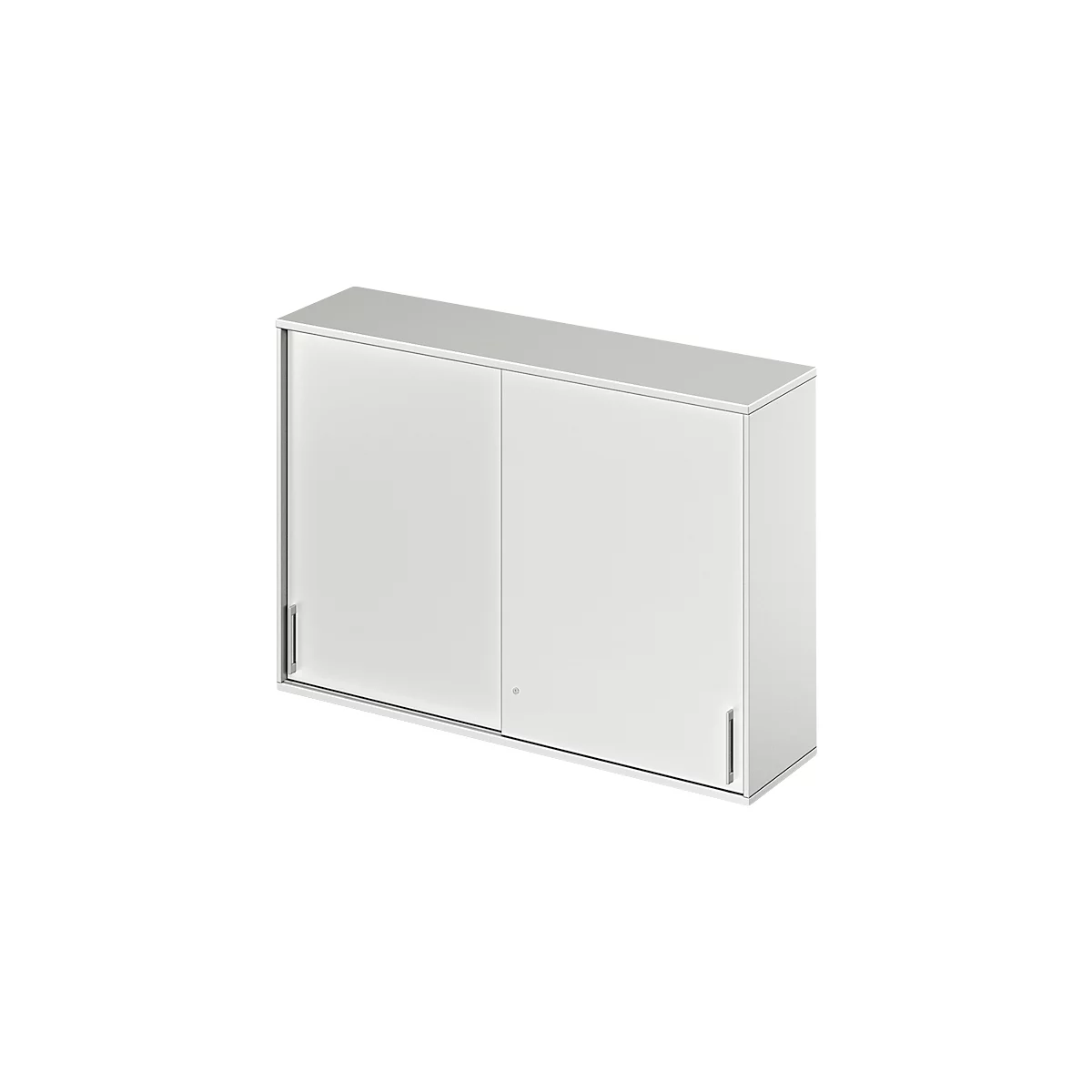 Schäfer Shop Genius Opzetkast met schuifdeuren TETRIS WOOD, 3 ordnerhoogten, B 1600 mm, lichtgrijs