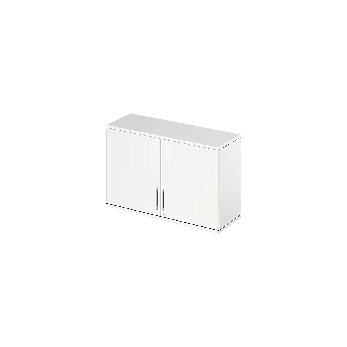 Schäfer Shop Genius Opzetkast TETRIS WOOD, 2 ordnerhoogten, B 1200 mm, afsluitbaar, wit
