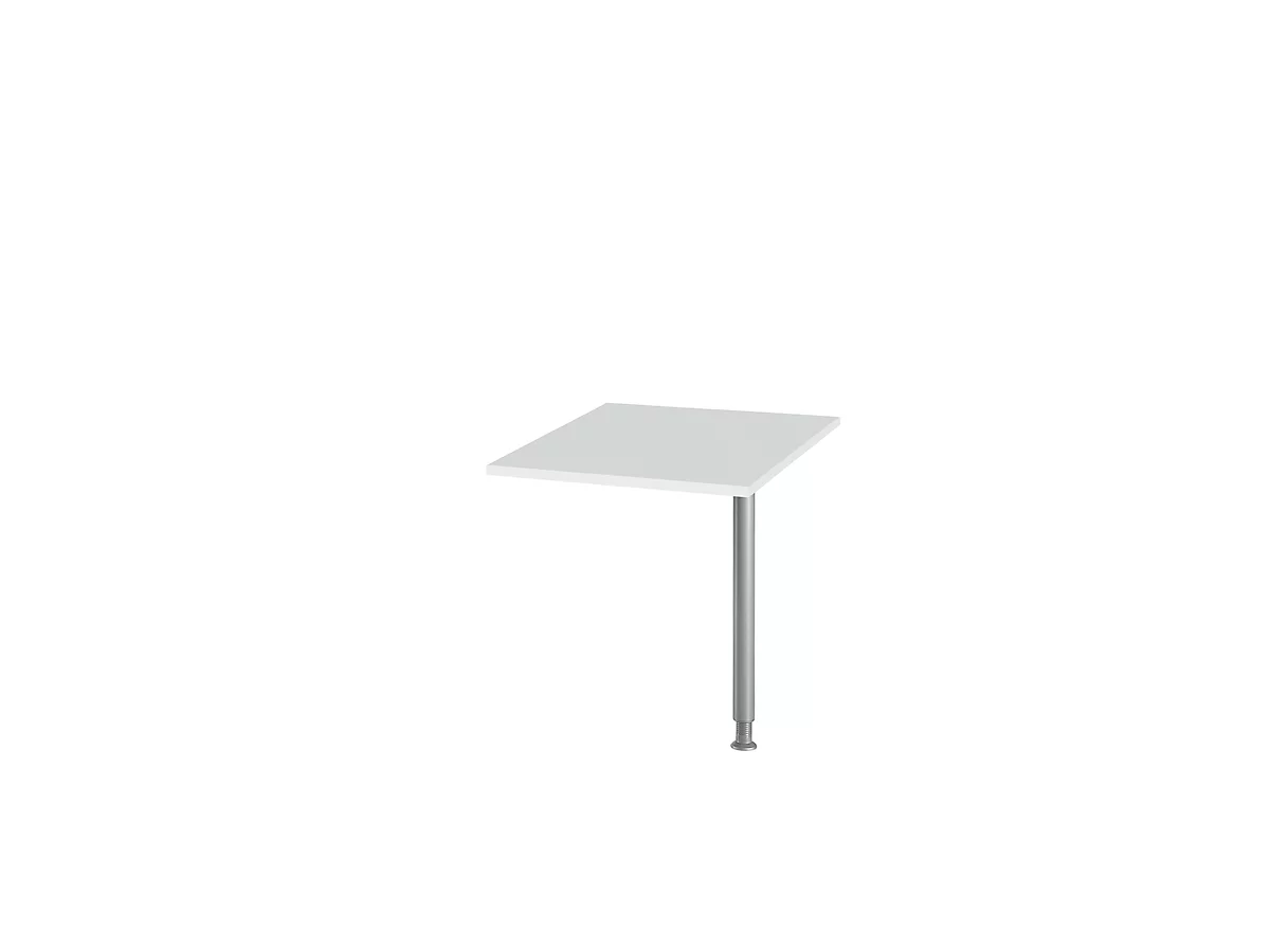 Schäfer Shop Genius Panel de unión, ancho 800 x fondo 800 mm, aluminio gris claro/blanco