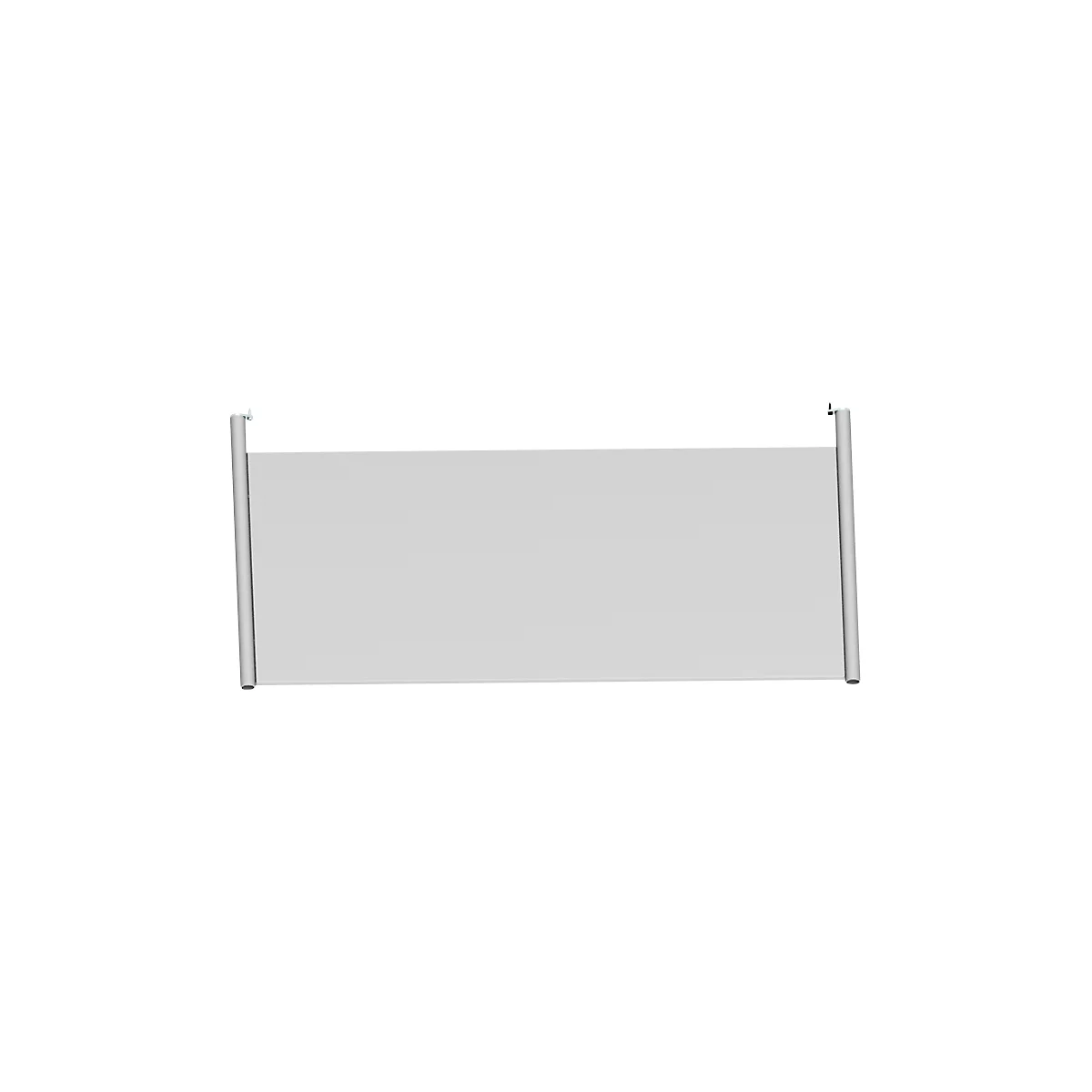 Schäfer Shop Genius panel lateral trasero, para escritorio W 1200 mm, H 466 mm, aluminio blanco