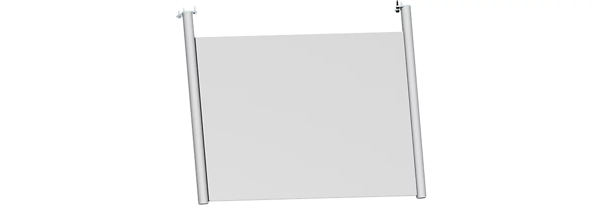 Schäfer Shop Genius Panel lateral trasero, para escritorio W 800 mm, H 466 mm, aluminio blanco