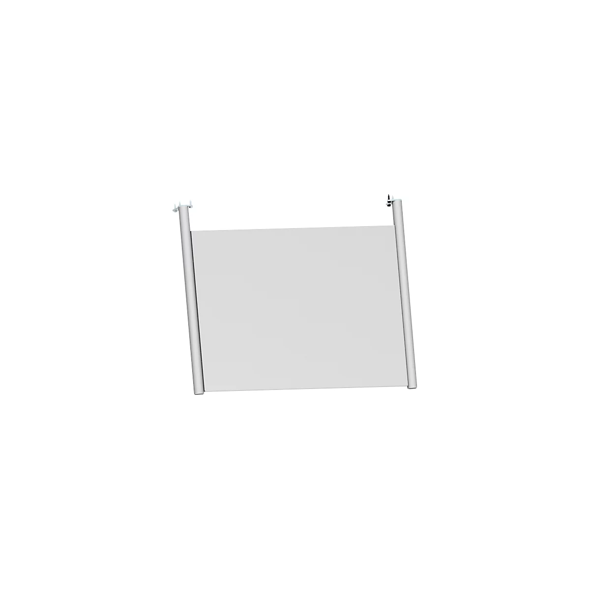 Schäfer Shop Genius Panel lateral trasero, para escritorio W 800 mm, H 466 mm, aluminio blanco