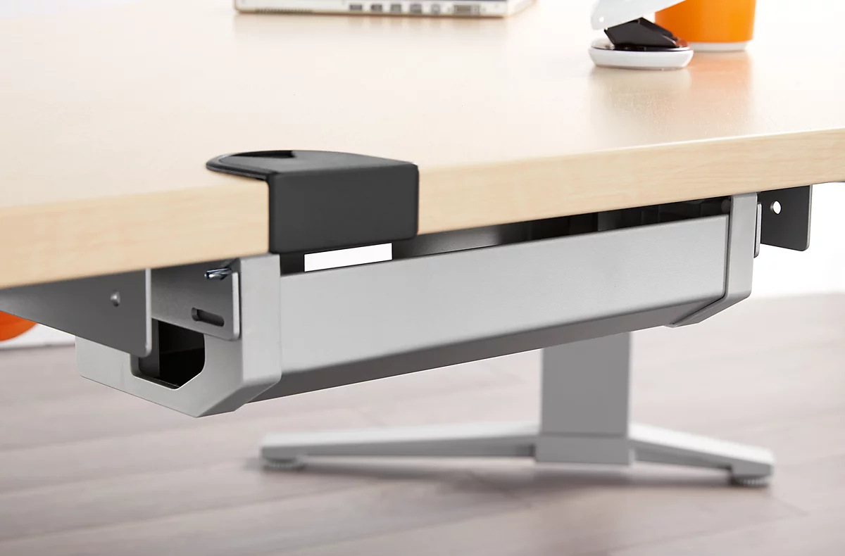 Schäfer Shop Genius Pasacables para mesa inclinada 90° PLANOVA ERGOSTYLE, aluminio blanco