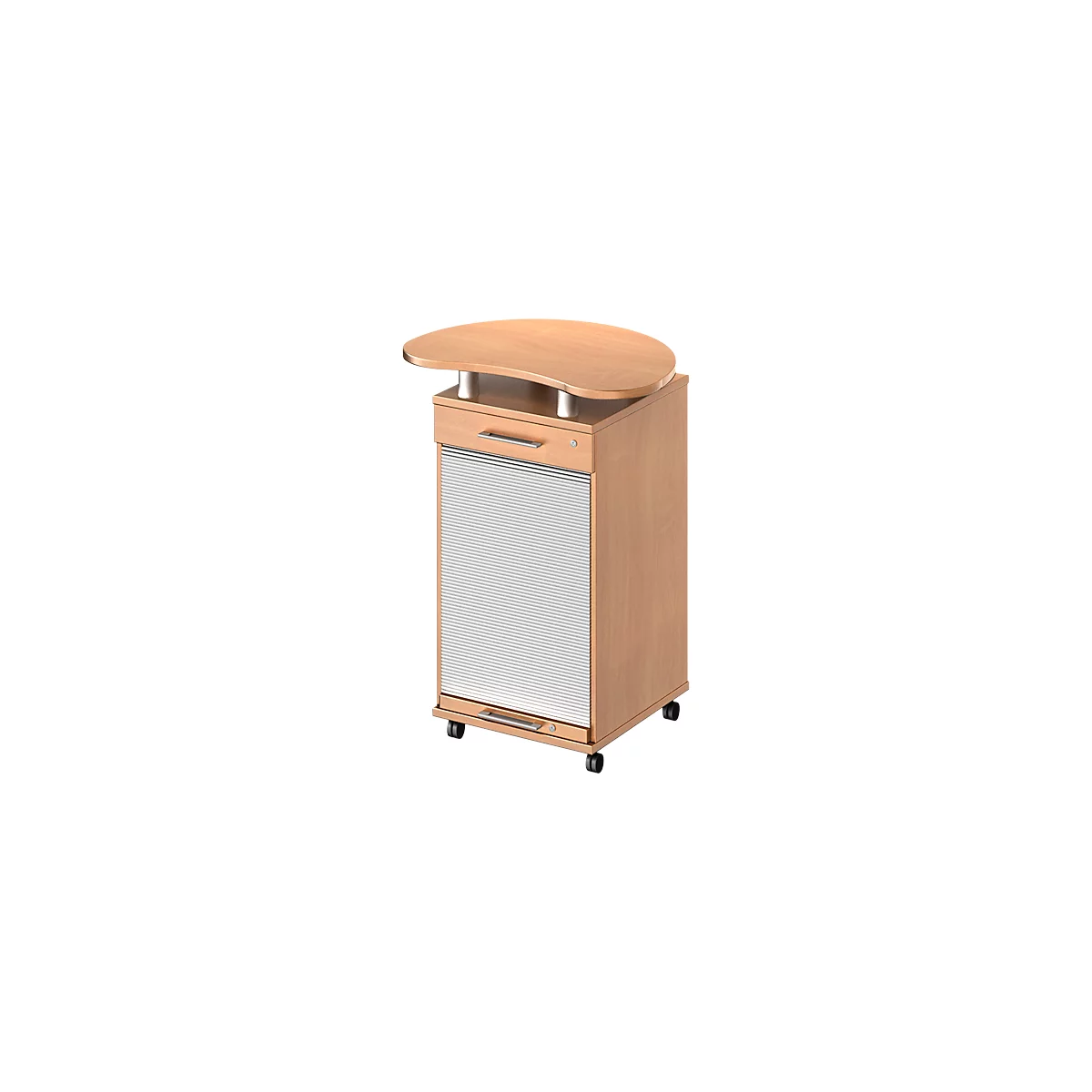 Schäfer Shop Genius Pupitre mobile TETRIS WOOD, l. 822 x P 580 x H 1118 mm, coloris hêtre