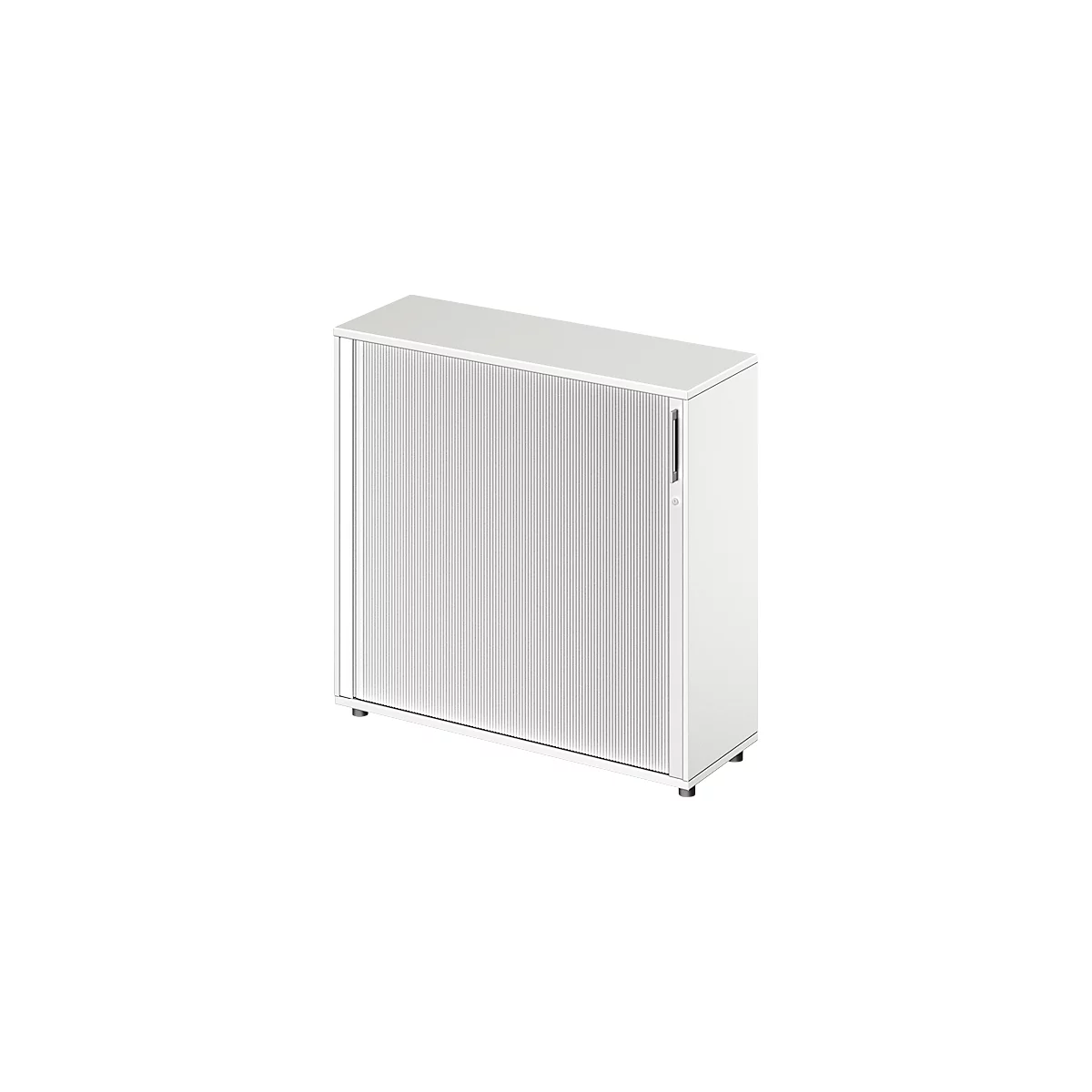 Schäfer Shop Genius Querrollladenschrank TETRIS WOOD, 3 OH, B 1200 mm, Höhe inkl. Gleiter, weiß
