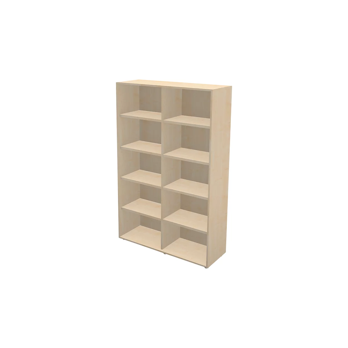 Schäfer Shop Genius Regal TETRIS WALL, 5 Ordnerhöhen, B 1200 x T 420 x H 1880 mm, Ahorn-Dekor