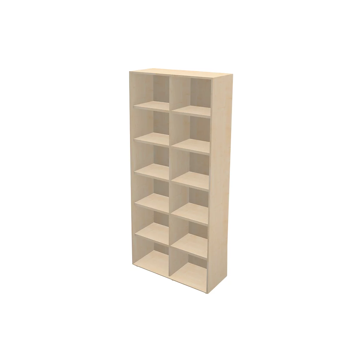 Schäfer Shop Genius Regal TETRIS WALL, 6 Ordnerhöhen, B 1000 x T 420 x H 2250 mm, Ahorn-Dekor