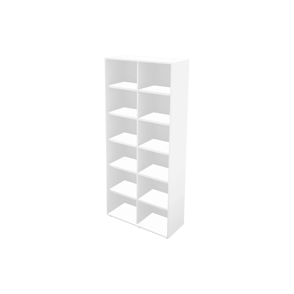 Schäfer Shop Genius Regal TETRIS WALL, 6 Ordnerhöhen, B 1000 x T 420 x H 2250 mm, weiß