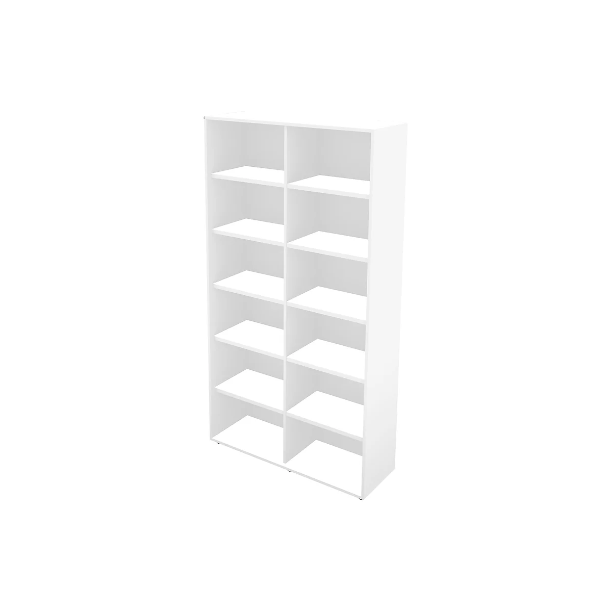 Schäfer Shop Genius Regal TETRIS WALL, 6 Ordnerhöhen, B 1200 x T 420 x H 2250 mm, weiß