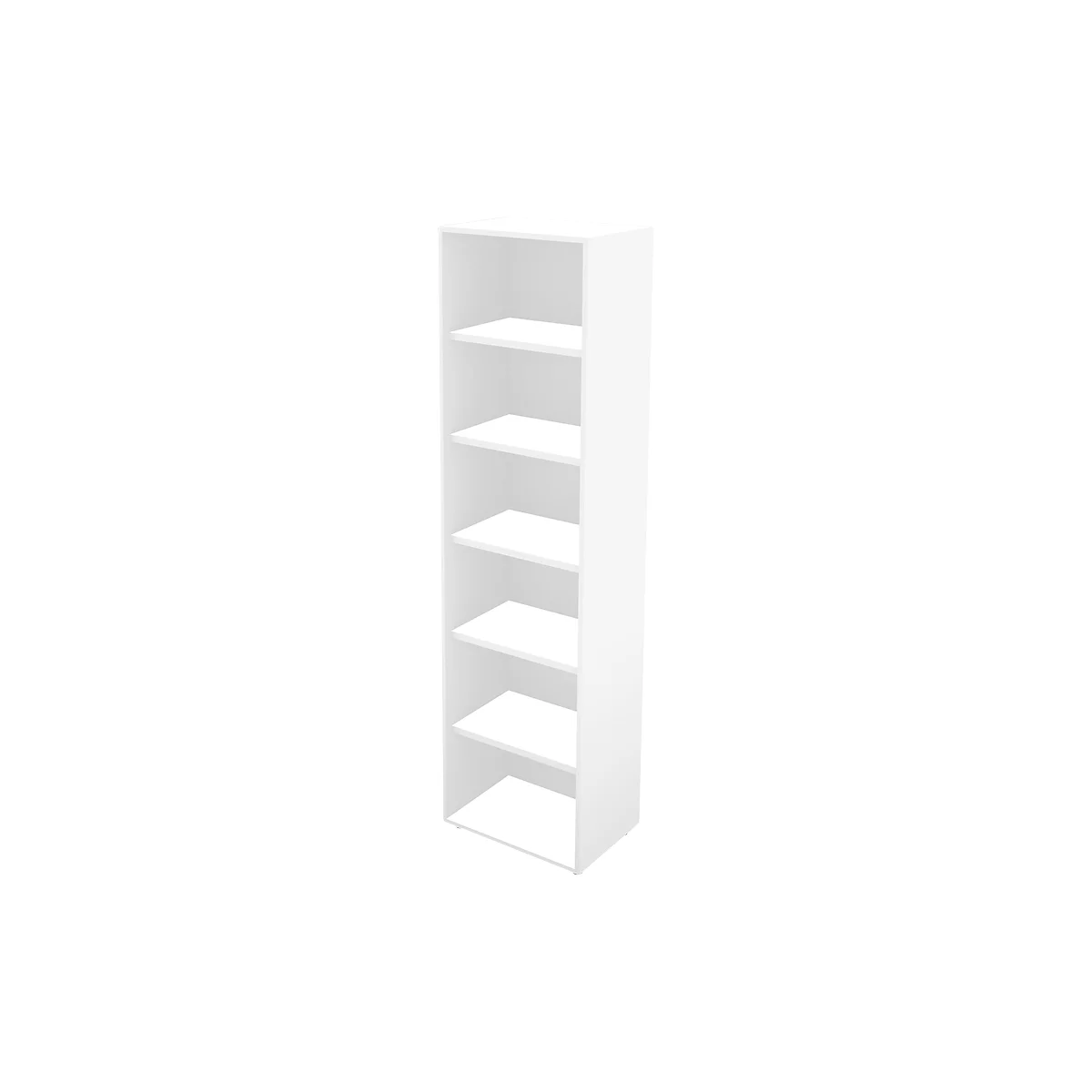 Schäfer Shop Genius Regal TETRIS WALL, 6 Ordnerhöhen, B 600 x T 420 x H 2250 mm, weiß