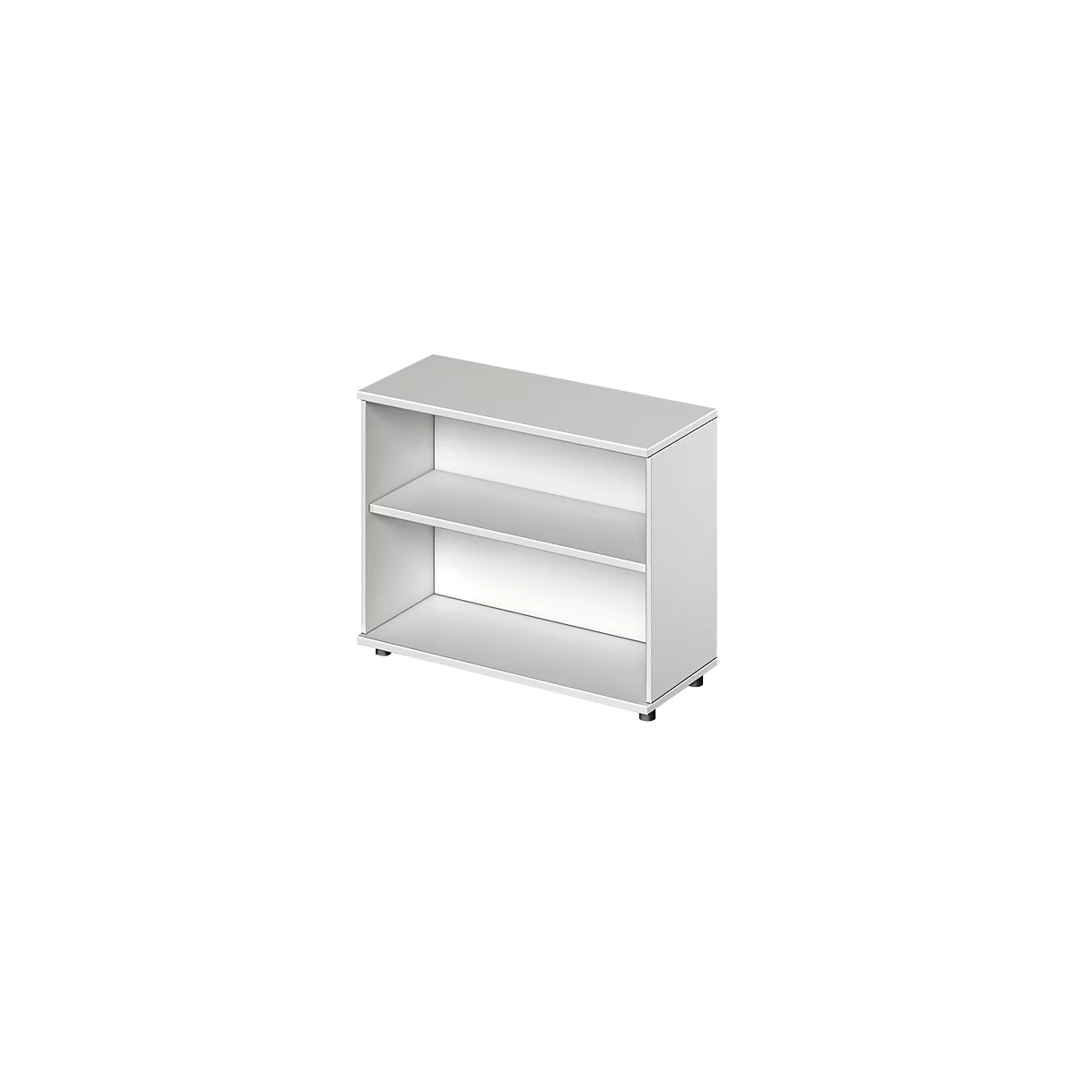 Schäfer Shop Genius Regal TETRIS WOOD, 2 OH, Höhe inkl. Gleiter, B 1000 mm, lichtgrau