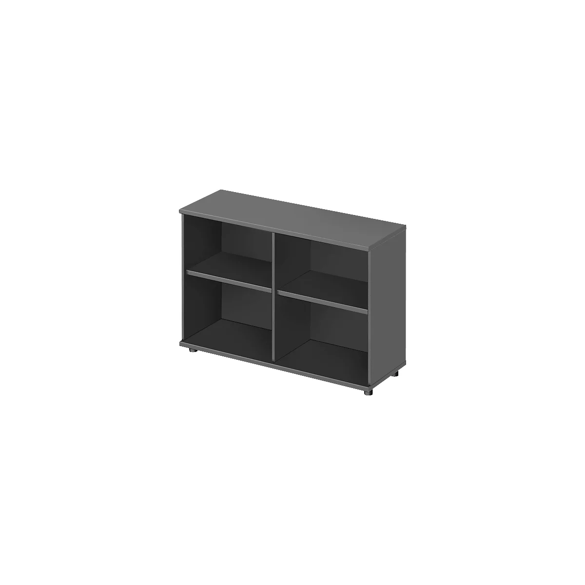 Schäfer Shop Genius Regal TETRIS WOOD, 2 OH, Höhe inkl. Gleiter, B 1200 mm graphit