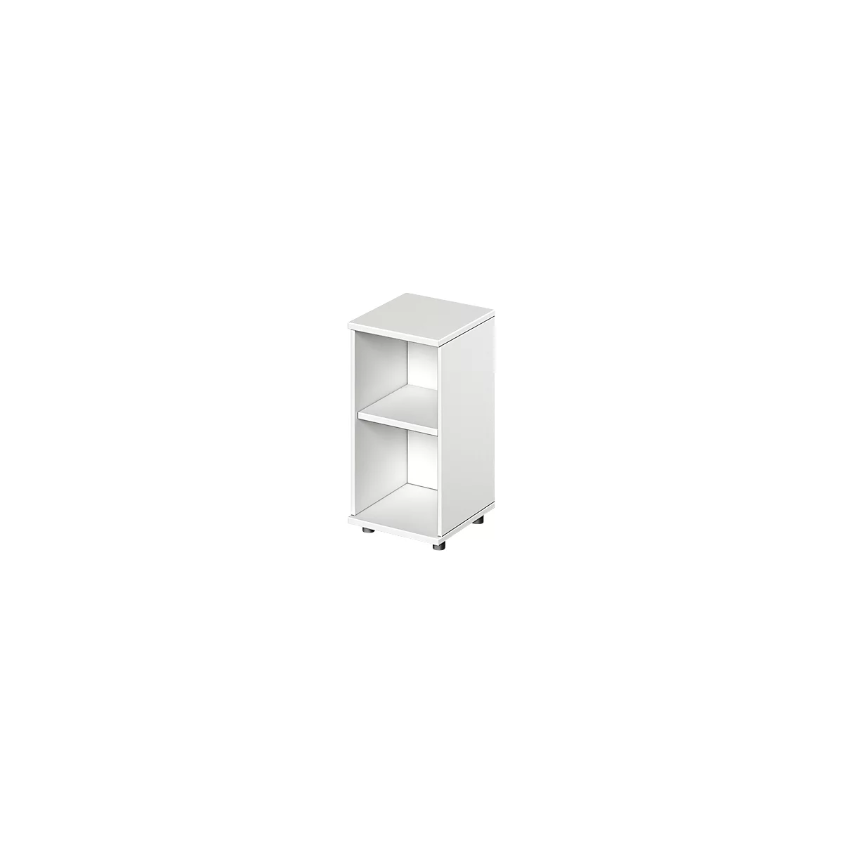 Schäfer Shop Genius Regal TETRIS WOOD, 2 OH, Höhe inkl. Gleiter, B 400 mm, weiß