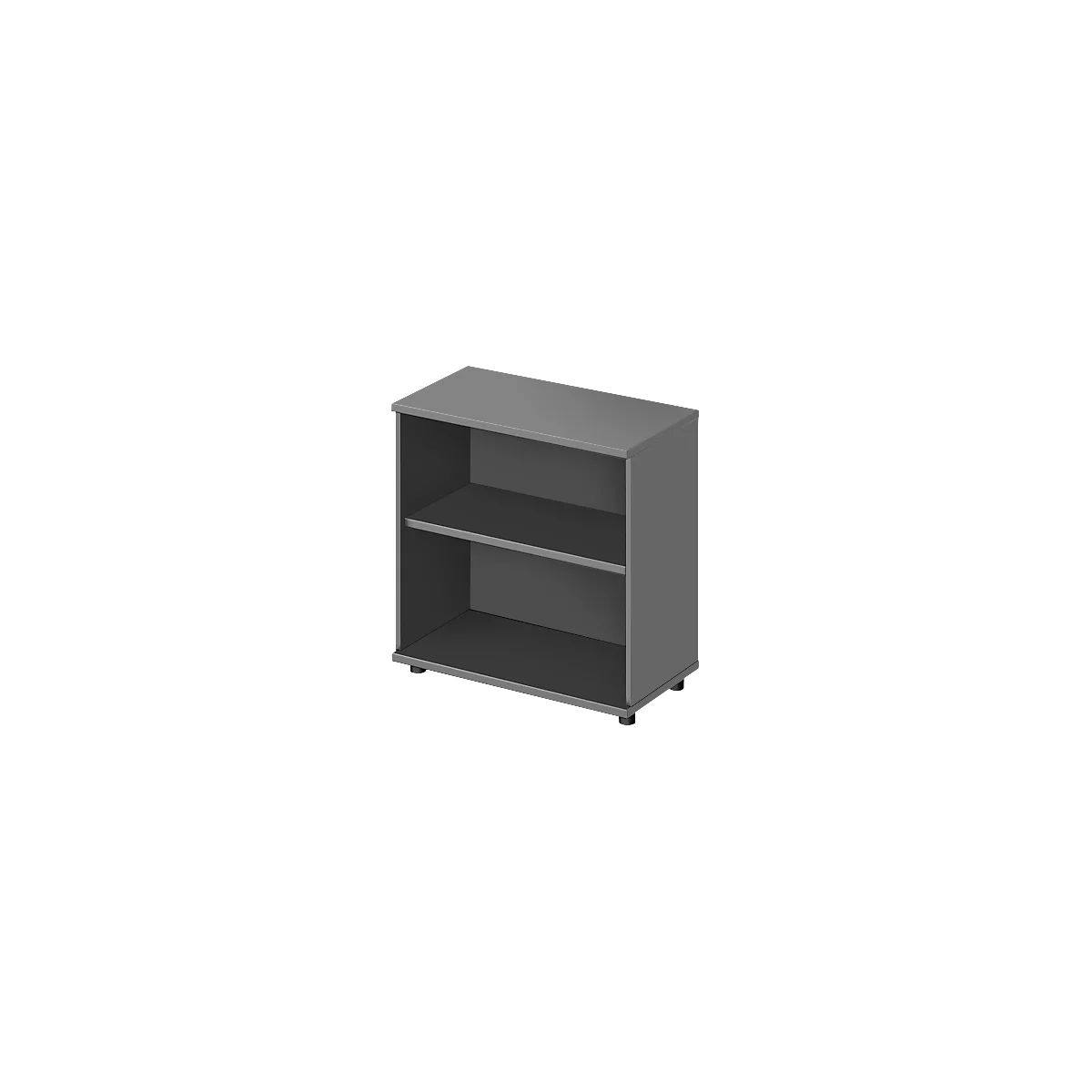 Schäfer Shop Genius Regal TETRIS WOOD, 2 OH, Höhe inkl. Gleiter, B 800 mm, graphit