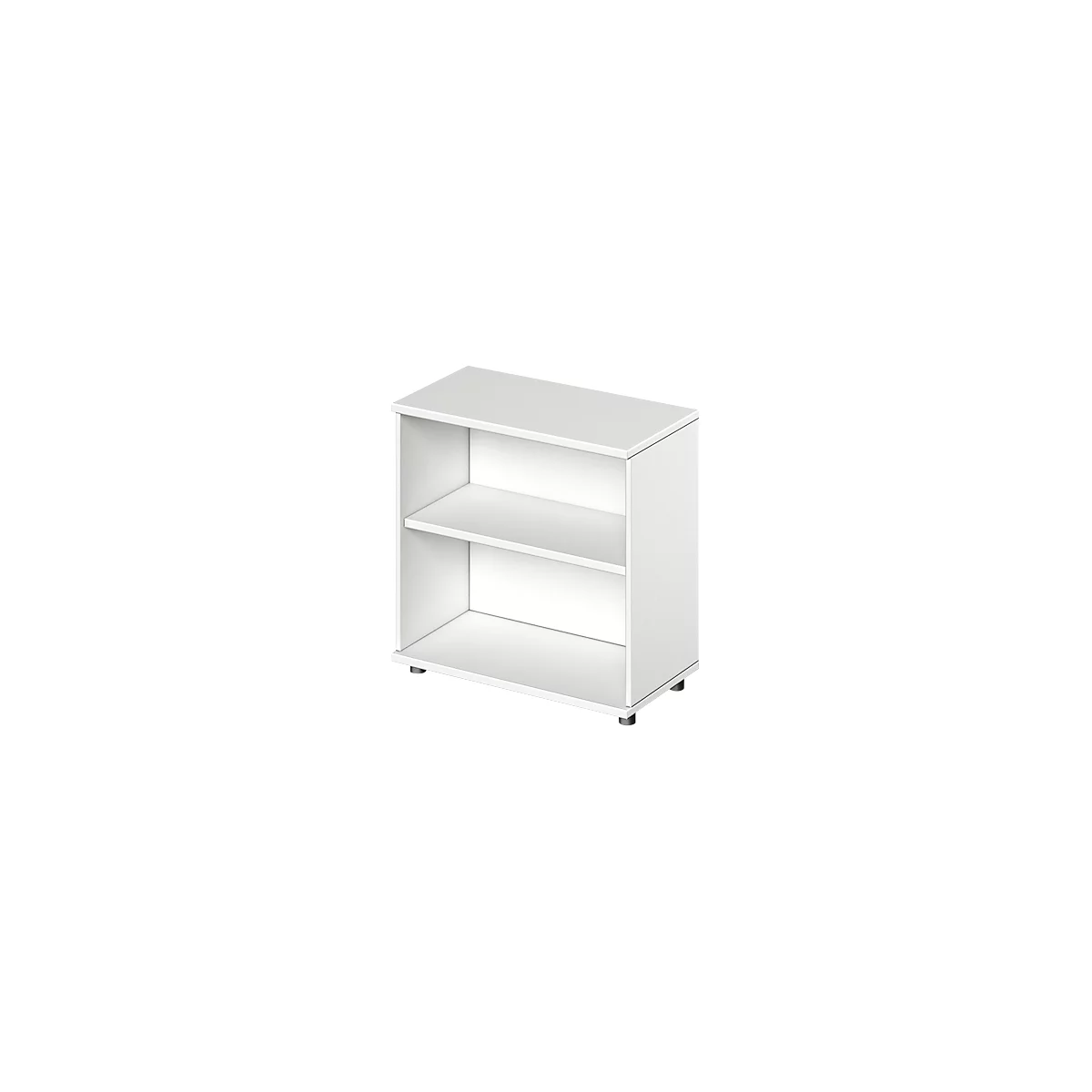 Schäfer Shop Genius Regal TETRIS WOOD, 2 OH, Höhe inkl. Gleiter, B 800 mm, weiß
