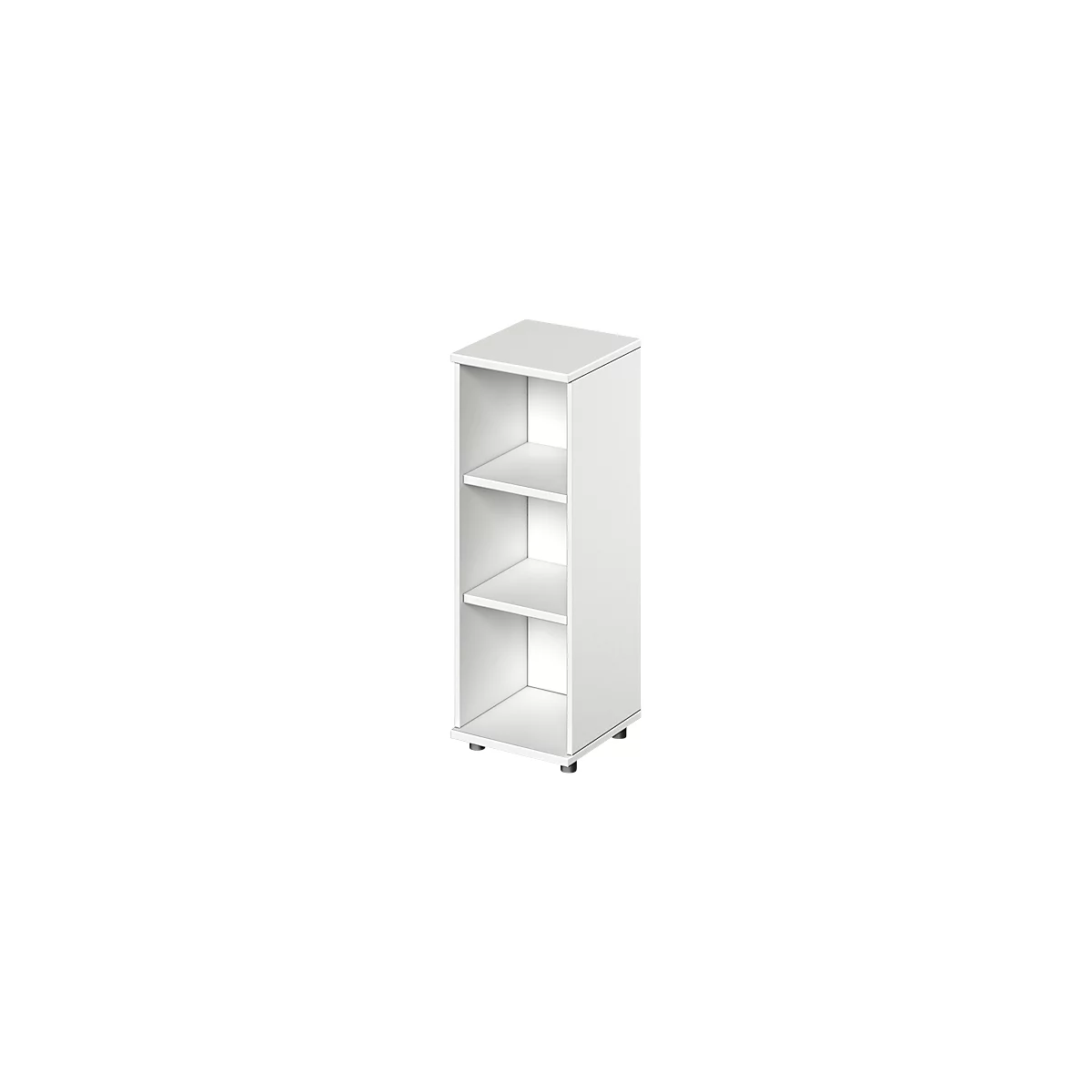 Schäfer Shop Genius Regal TETRIS WOOD, 3 OH, Höhe inkl. Gleiter, B 400 mm, weiß