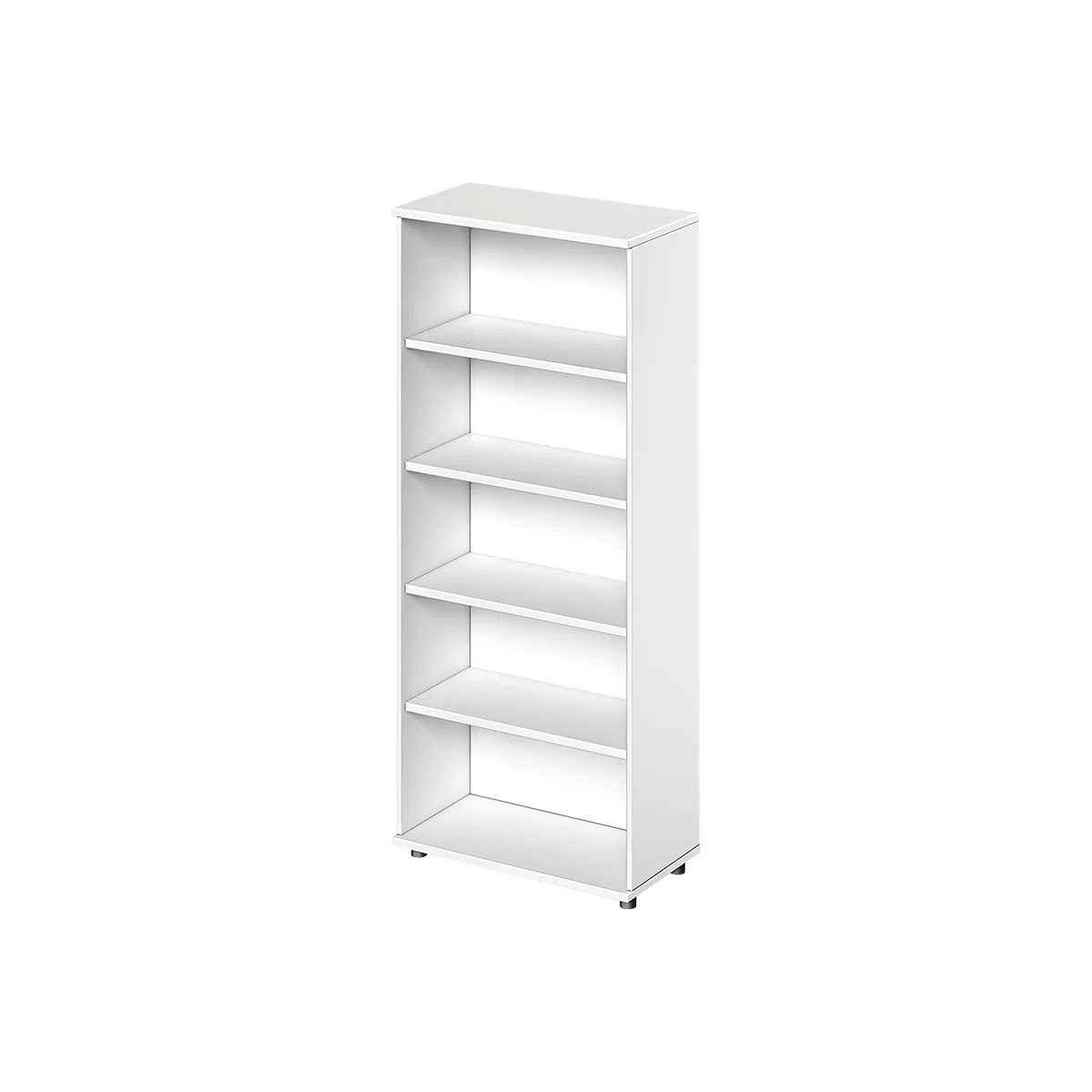 Schäfer Shop Genius Regal TETRIS WOOD, 5 OH, Höhe inkl. Gleiter, B 800 mm, weiß 