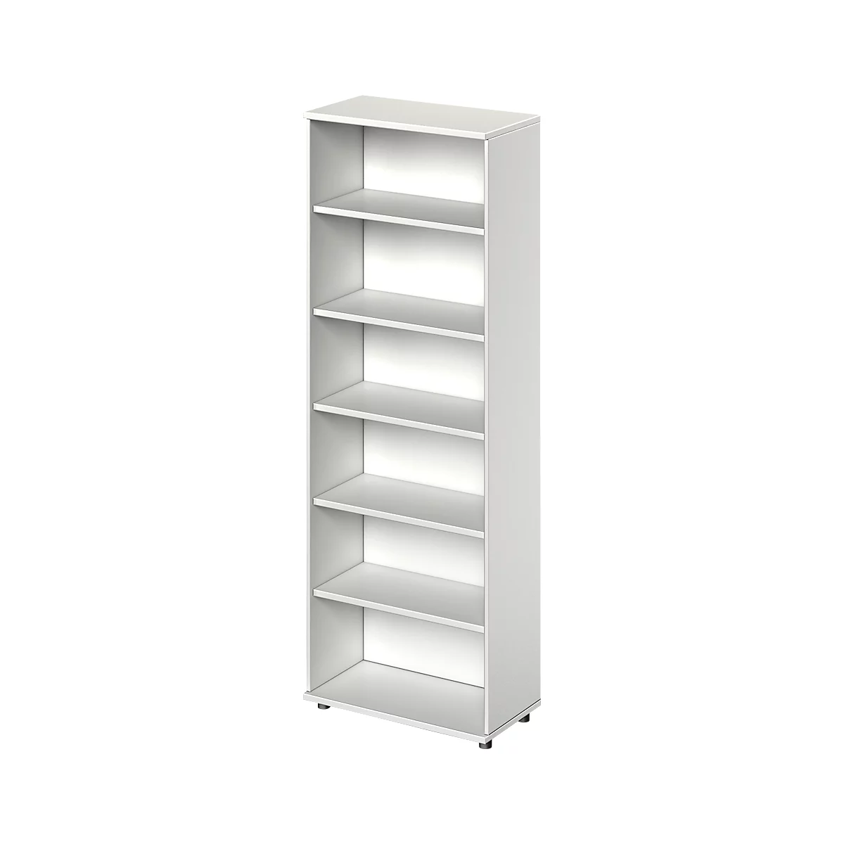 Schäfer Shop Genius Regal TETRIS WOOD, 6 OH, Höhe inkl. Gleiter, B 800 mm, lichtgrau