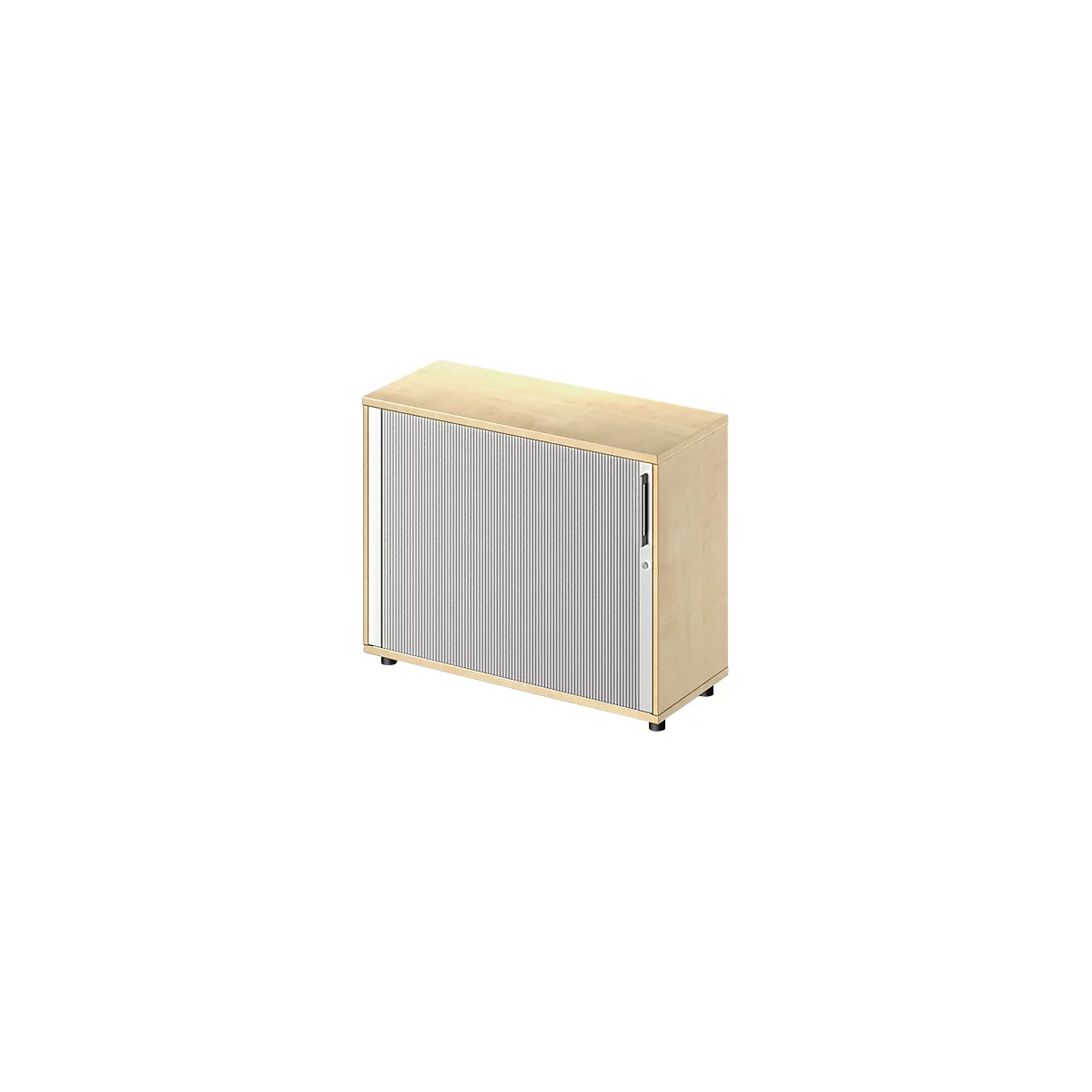 Schäfer Shop Genius Roldeurkast met dwarse roldeur TETRIS WOOD, 2 ordnerhoogten, B 1000 mm, hoogte incl. glijders, esdoornpatroon