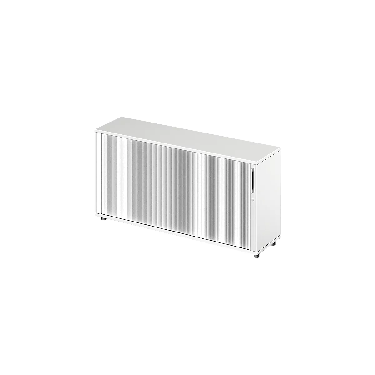 Schäfer Shop Genius Roldeurkast met dwarse roldeur TETRIS WOOD, 2 ordnerhoogten, B 1600 mm, hoogte incl. glijders, wit