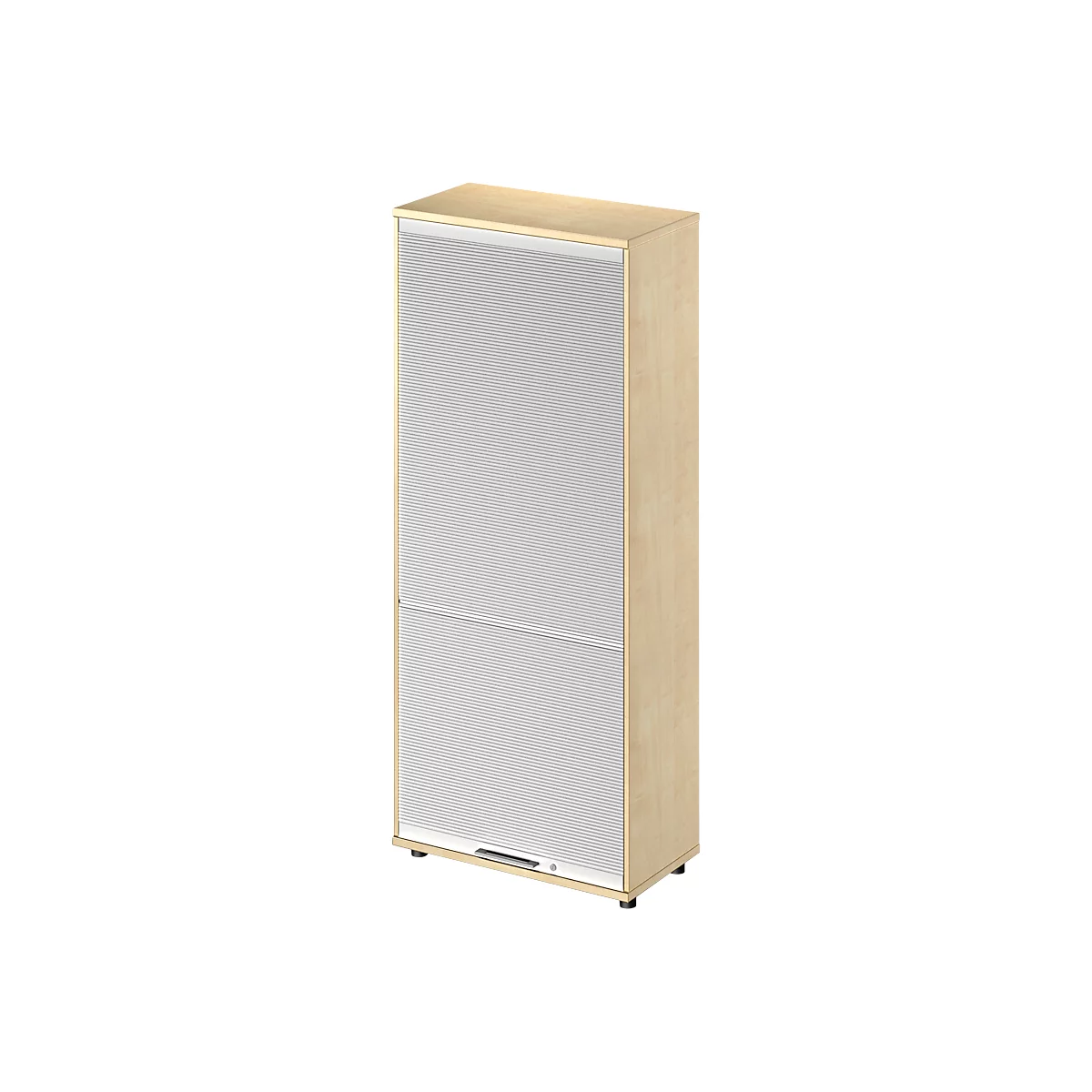 Schäfer Shop Genius Roldeurkast met verticale roldeur TETRIS WOOD, 4,5 ordnerhoogten, H 1910 mm, hoogte incl. glijders, esdoornpatroon