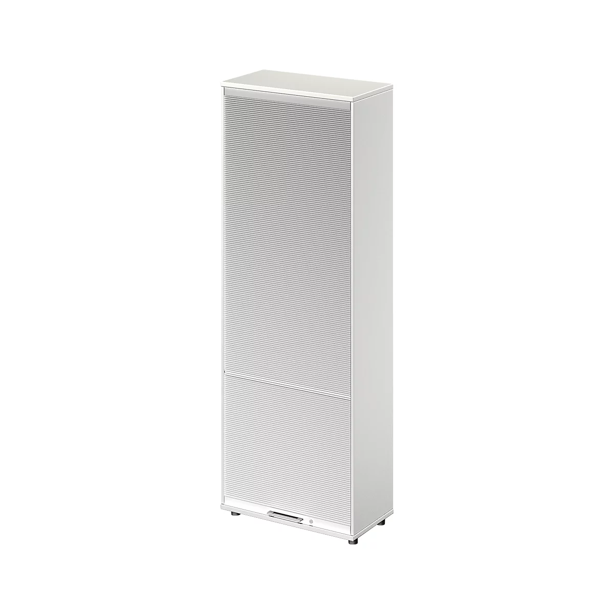 Schäfer Shop Genius Roldeurkast met verticale roldeur TETRIS WOOD, 5,5 ordnerhoogten, H 2270 mm, hoogte incl. glijders, lichtgrijs