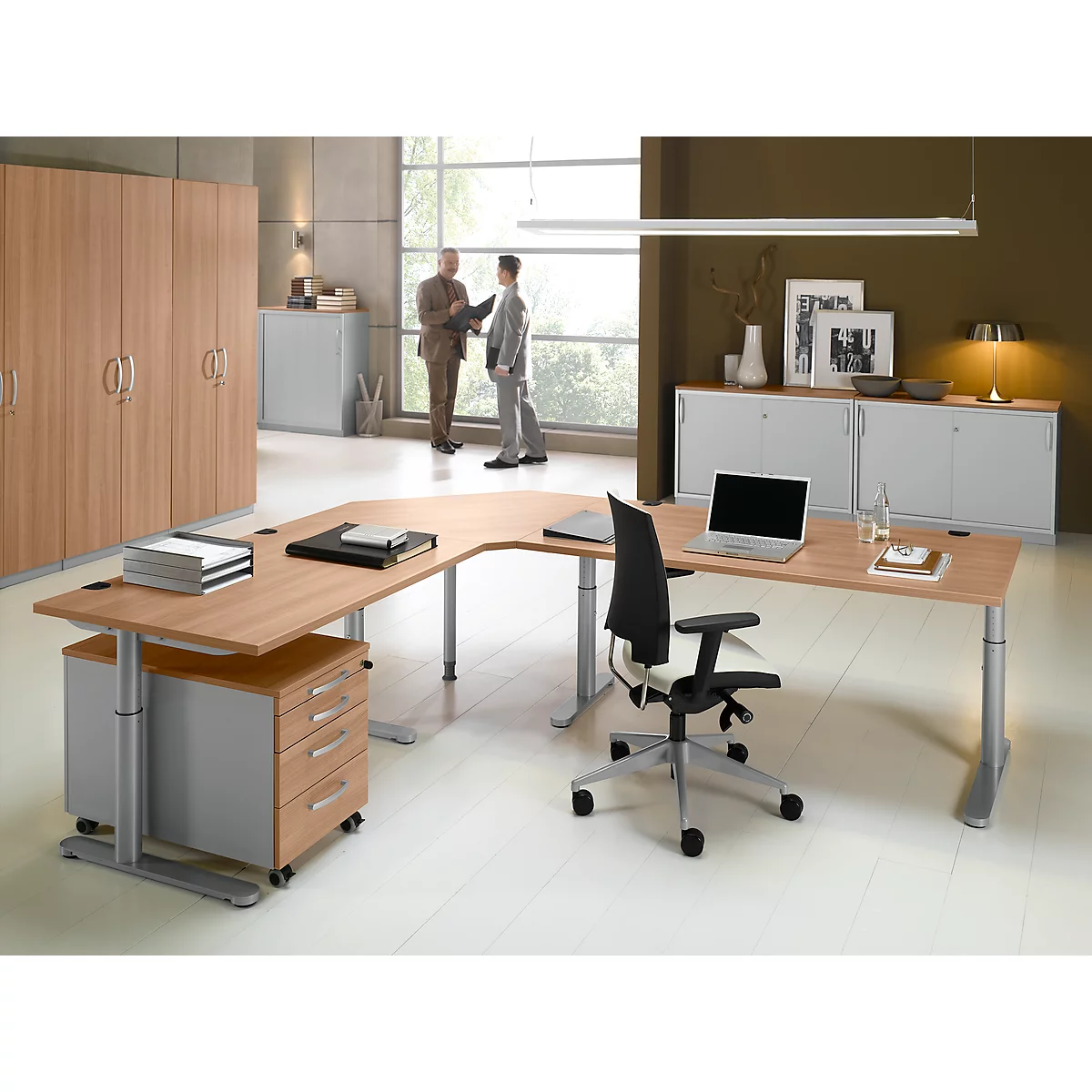 Schäfer Shop Genius Schiebetürenschrank TETRIS SOLID, 2 OH, Mitteltrennwand, B 1600 x T 413 x H 818 mm 