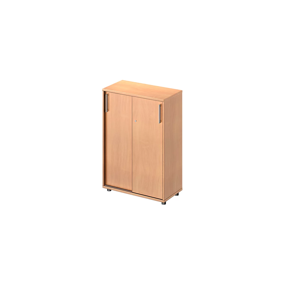 Schäfer Shop Genius Schiebetürenschrank TETRIS WOOD, 3 OH, B 800 mm, Höhe inkl. Gleiter, Buche-Dekor