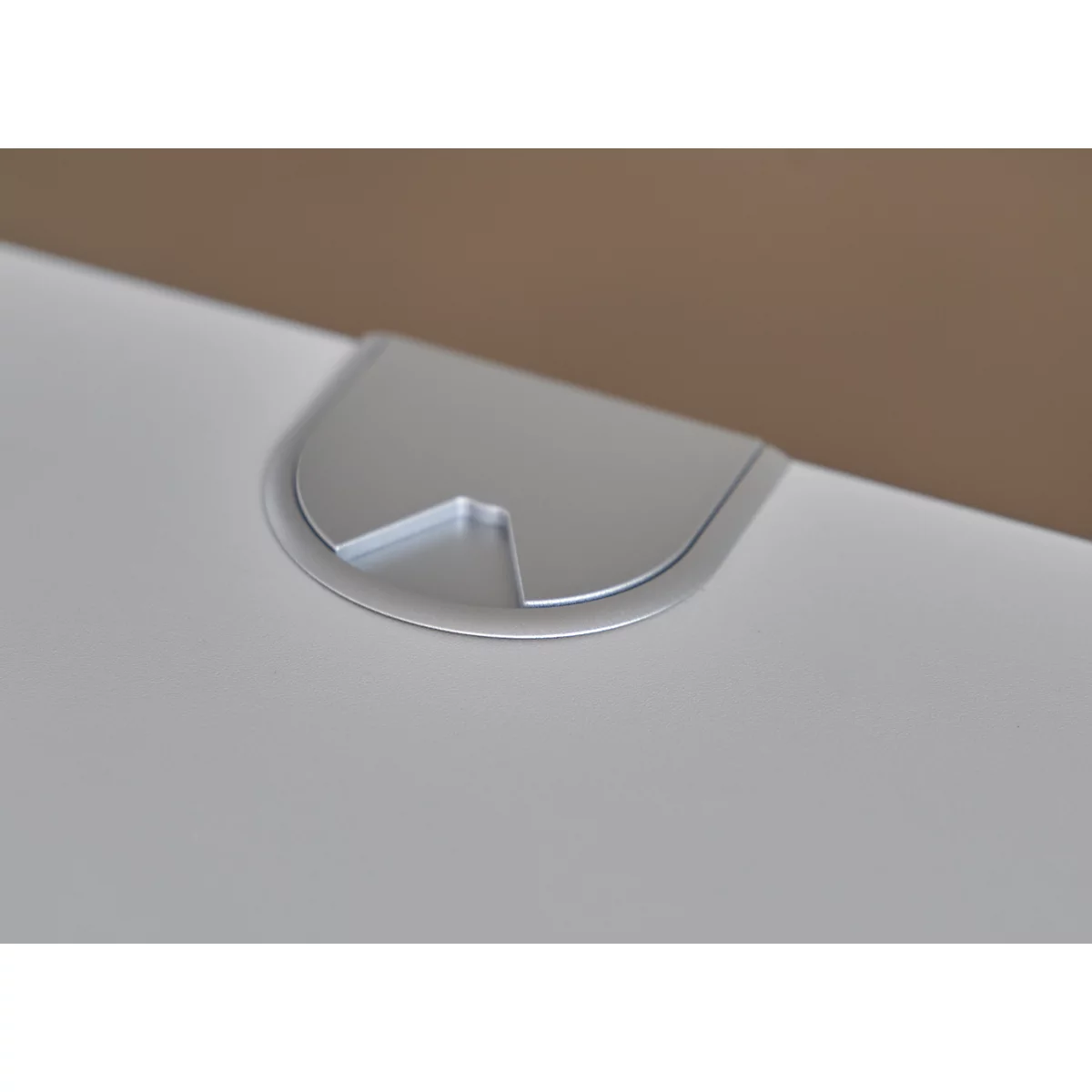 Schäfer Shop Genius Schreibtisch AERO FLEX, elektrisch höhenverstellbar, Rechteck, C-Fuß, B 1200 mm, weiß/schwarz + Memorypanel