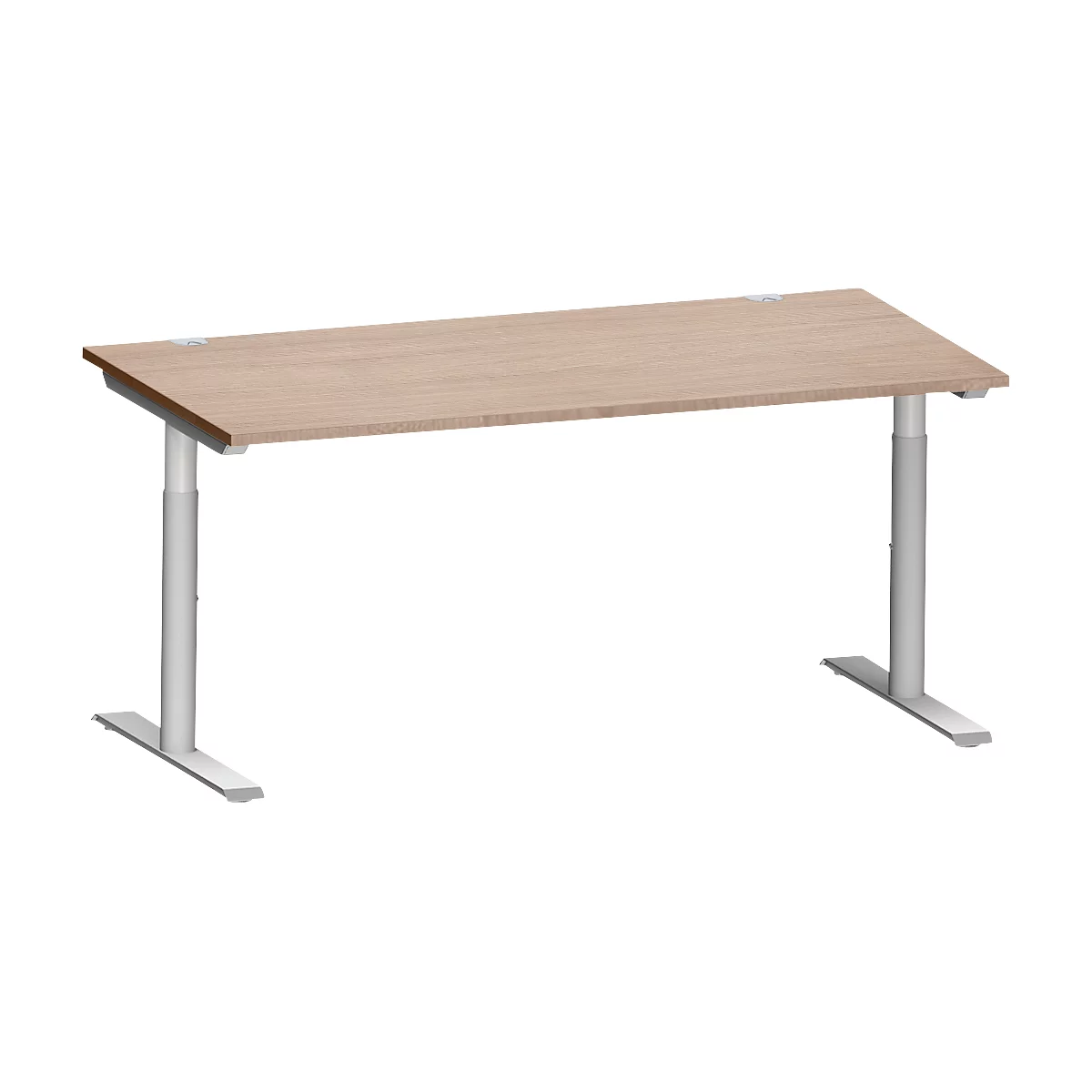 Schäfer Shop Genius Schreibtisch MODENA FLEX, 1600 x 800 mm, Eiche-Dekor/weißalu