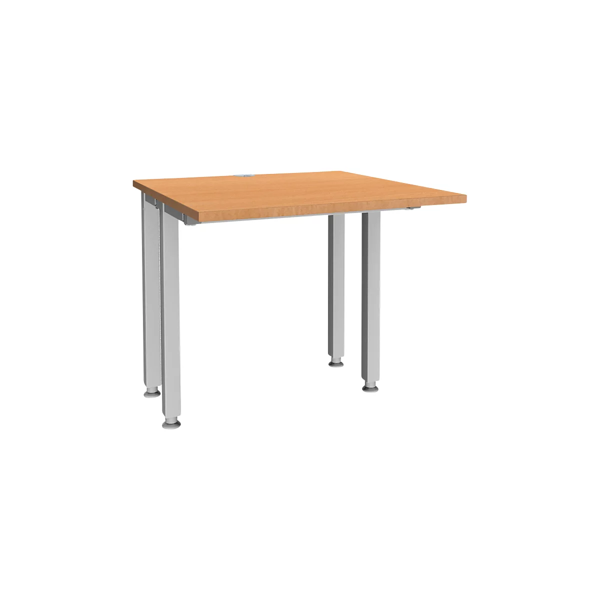 Schäfer Shop Genius Schreibtisch MODENA FLEX, 4-Fuß-Quadratrohr, verkürzte Seitenteile, B 800 mm, buche