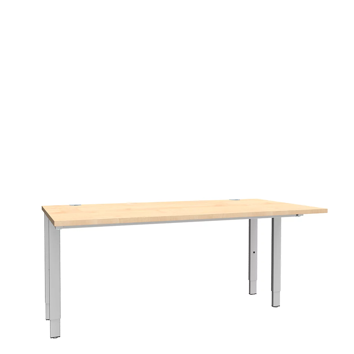 Schäfer Shop Genius Schreibtisch MODENA FLEX, 4-Fuß-Rechteckrohr, beidseitig, B 1600 mm, Ahorn 