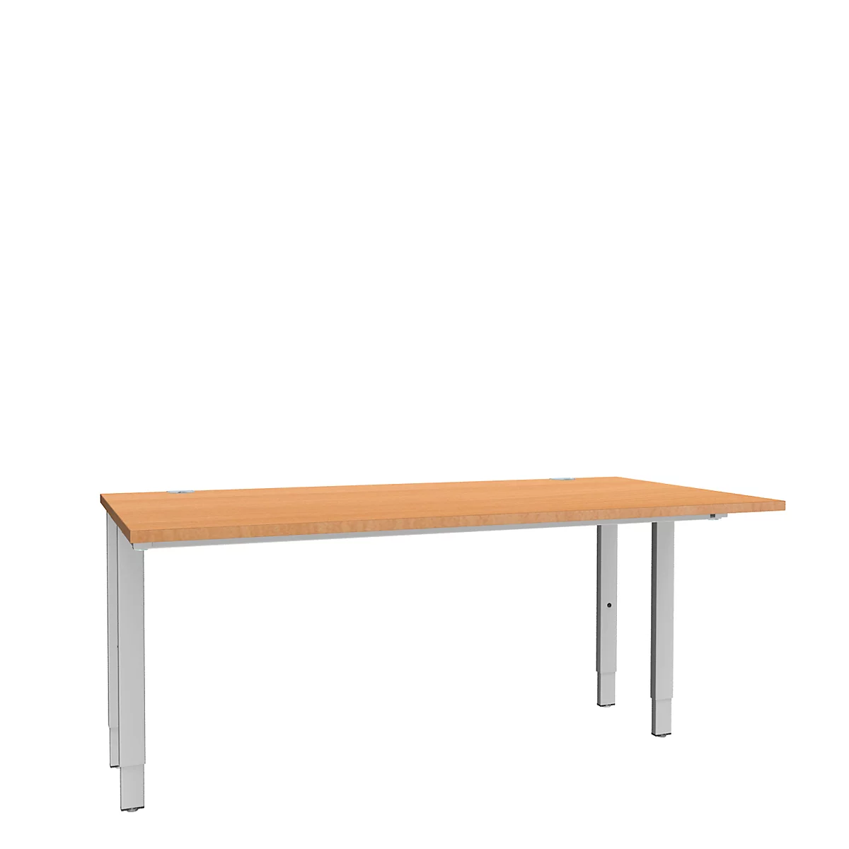 Schäfer Shop Genius Schreibtisch MODENA FLEX, 4-Fuß-Rechteckrohr, beidseitig, B 1600 mm, Buche 