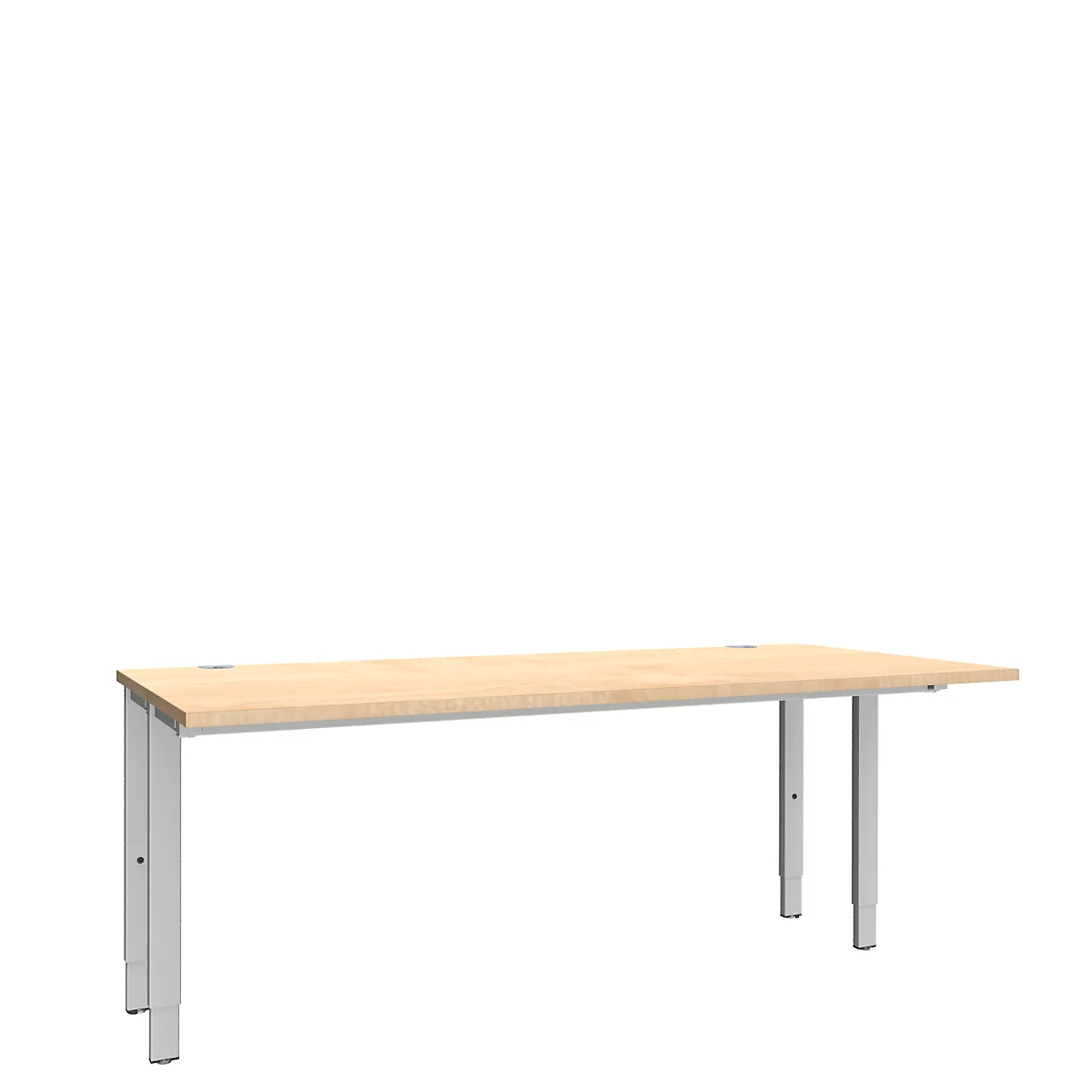 Schäfer Shop Genius Schreibtisch MODENA FLEX, 4-Fuß-Rechteckrohr, beidseitig, B 1800 mm, Ahorn 