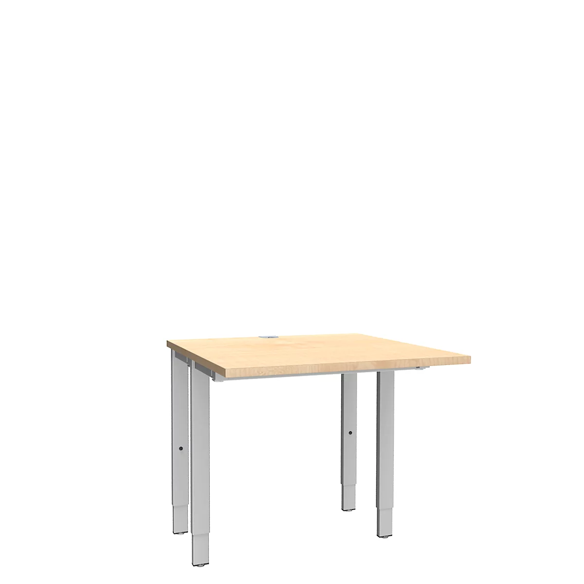 Schäfer Shop Genius Schreibtisch MODENA FLEX, 4-Fuß-Rechteckrohr, beidseitig, B 800 mm, Ahorn 