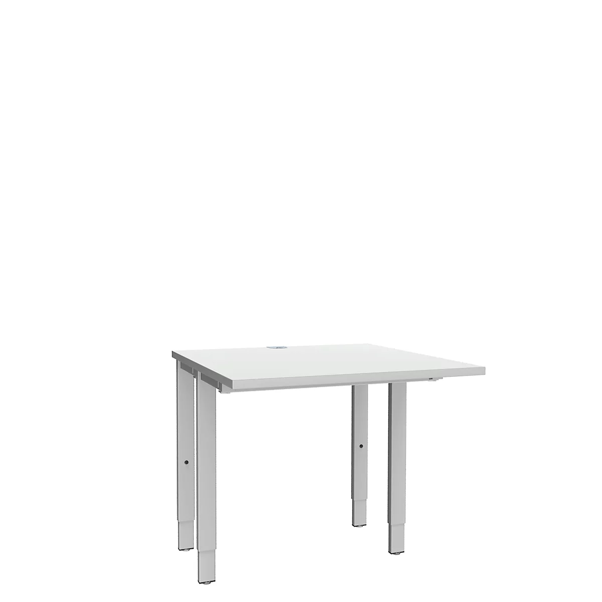 Schäfer Shop Genius Schreibtisch MODENA FLEX, 4-Fuß-Rechteckrohr, beidseitig, B 800 mm, lichtgrau 