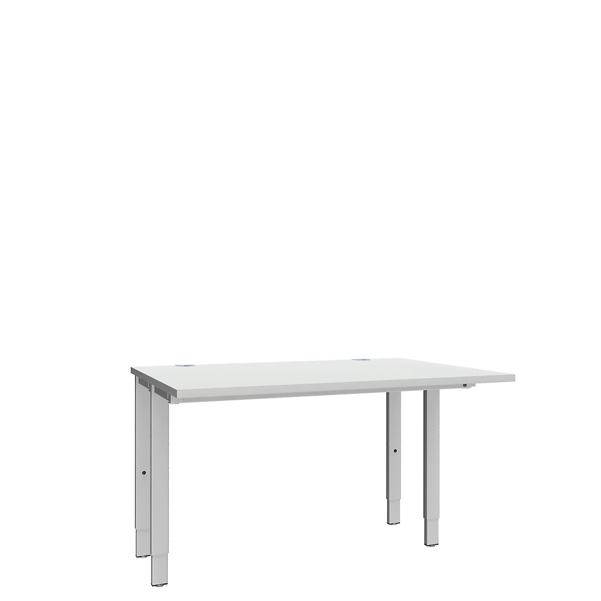 Schäfer Shop Genius Schreibtisch MODENA FLEX, 4-Fuß-Rechteckrohr, beiseitig, B 1200 mm, lichtgrau 